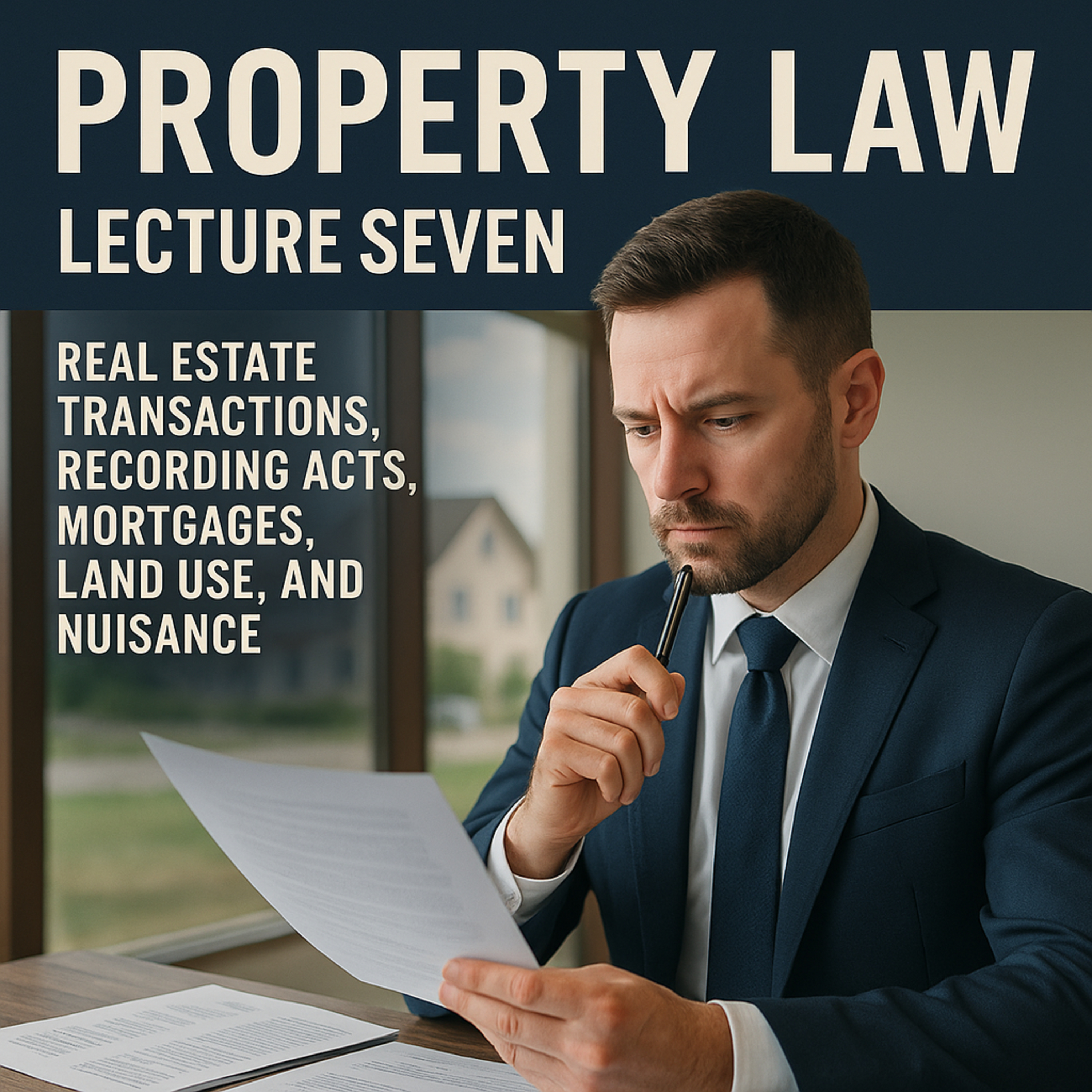 Property Law Lecture Seven: Real Estate Transactions, Recording Acts, Mortgages, Land Use, and Nuisance