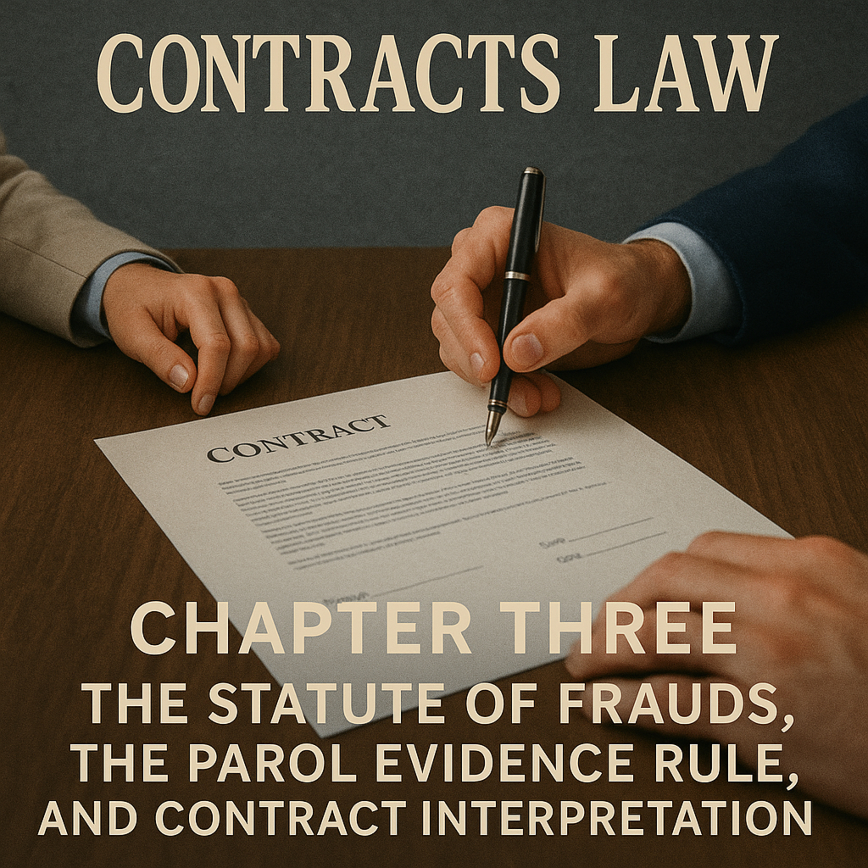 Contracts Law Chapter Three: The Statute of Frauds, the Parol Evidence Rule, and Contract Interpretation