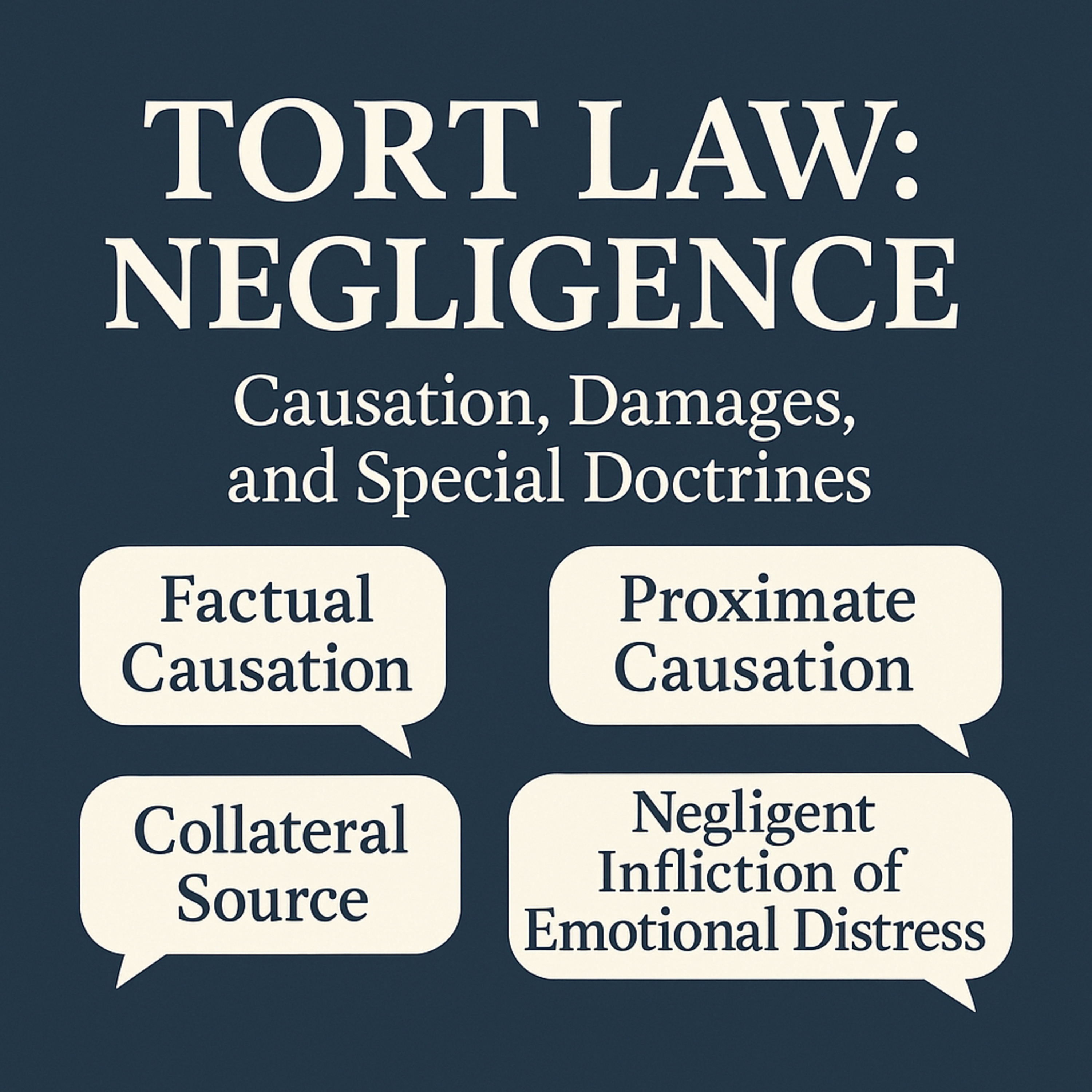 Tort Law Chapter 5: Negligence: Causation, Damages, and Special Doctrines