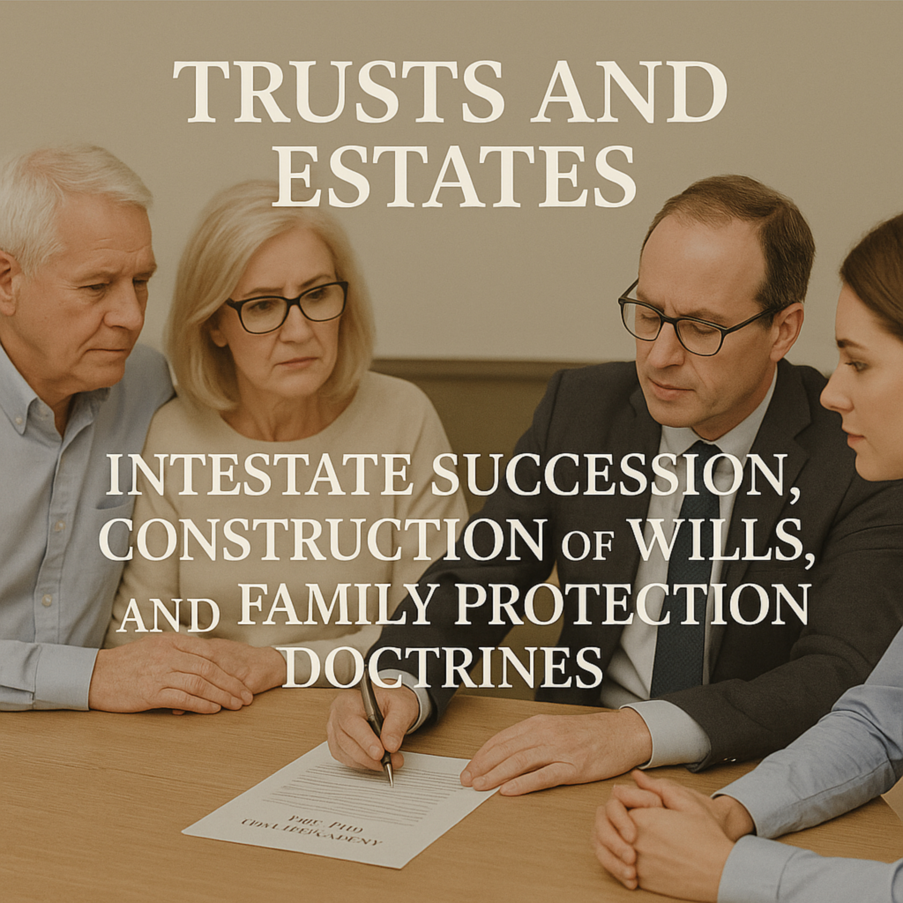 Trusts and Estates – Intestate Succession, Construction of Wills, and Family Protection Doctrines