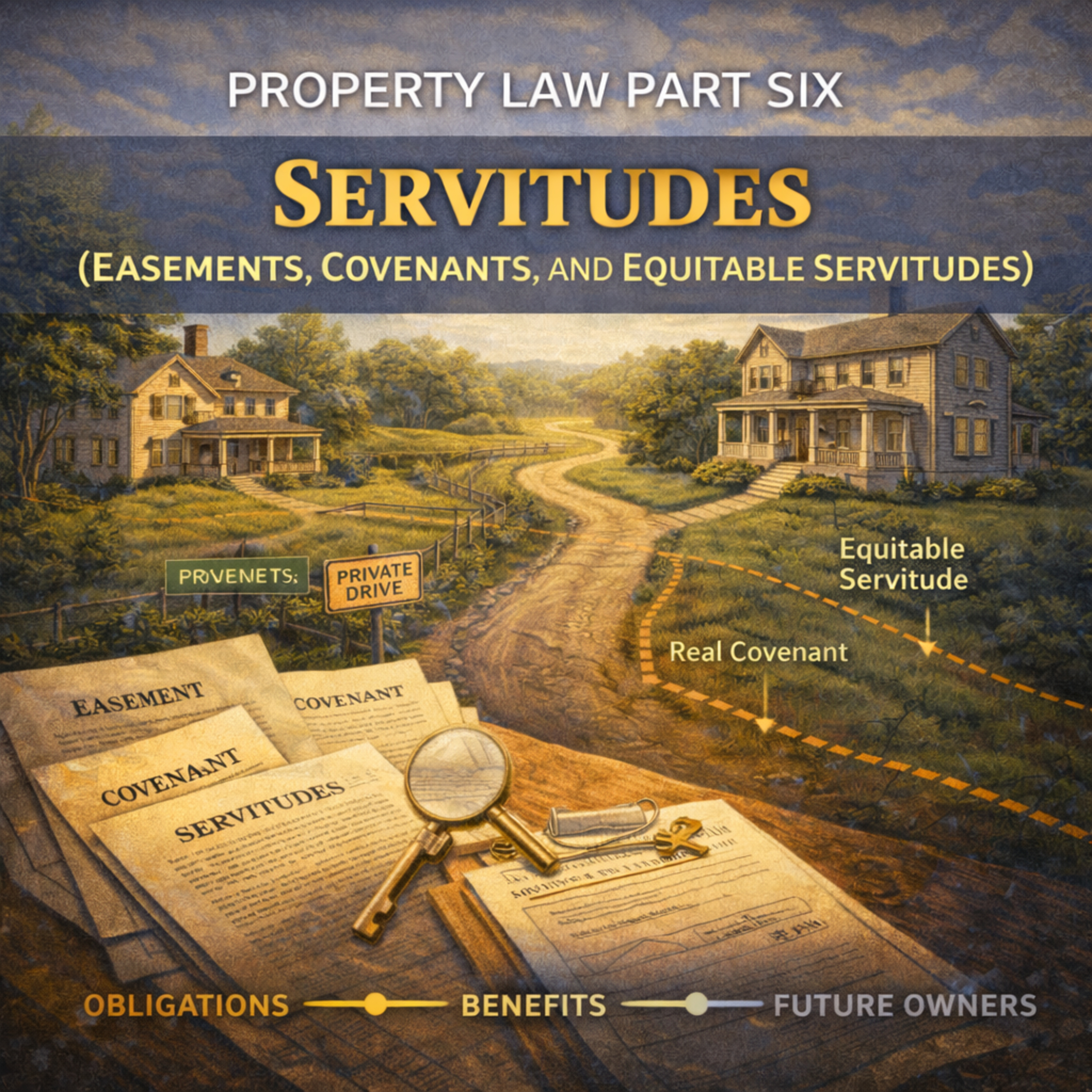 Property Law Part Six: Servitudes (Easements, Covenants, and Equitable Servitudes)