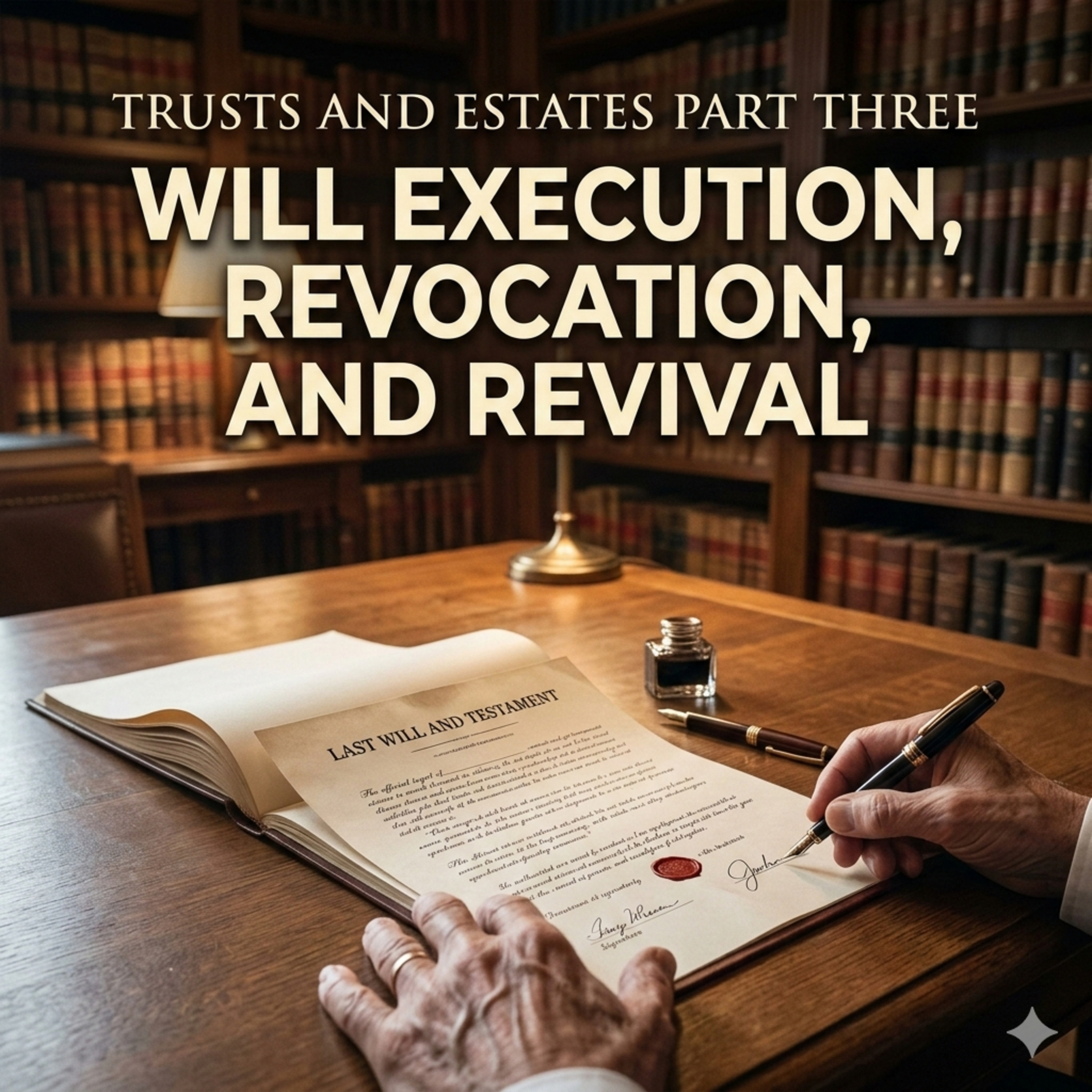 Trusts and Estates Part Three: Will Execution, Revocation, and Revival