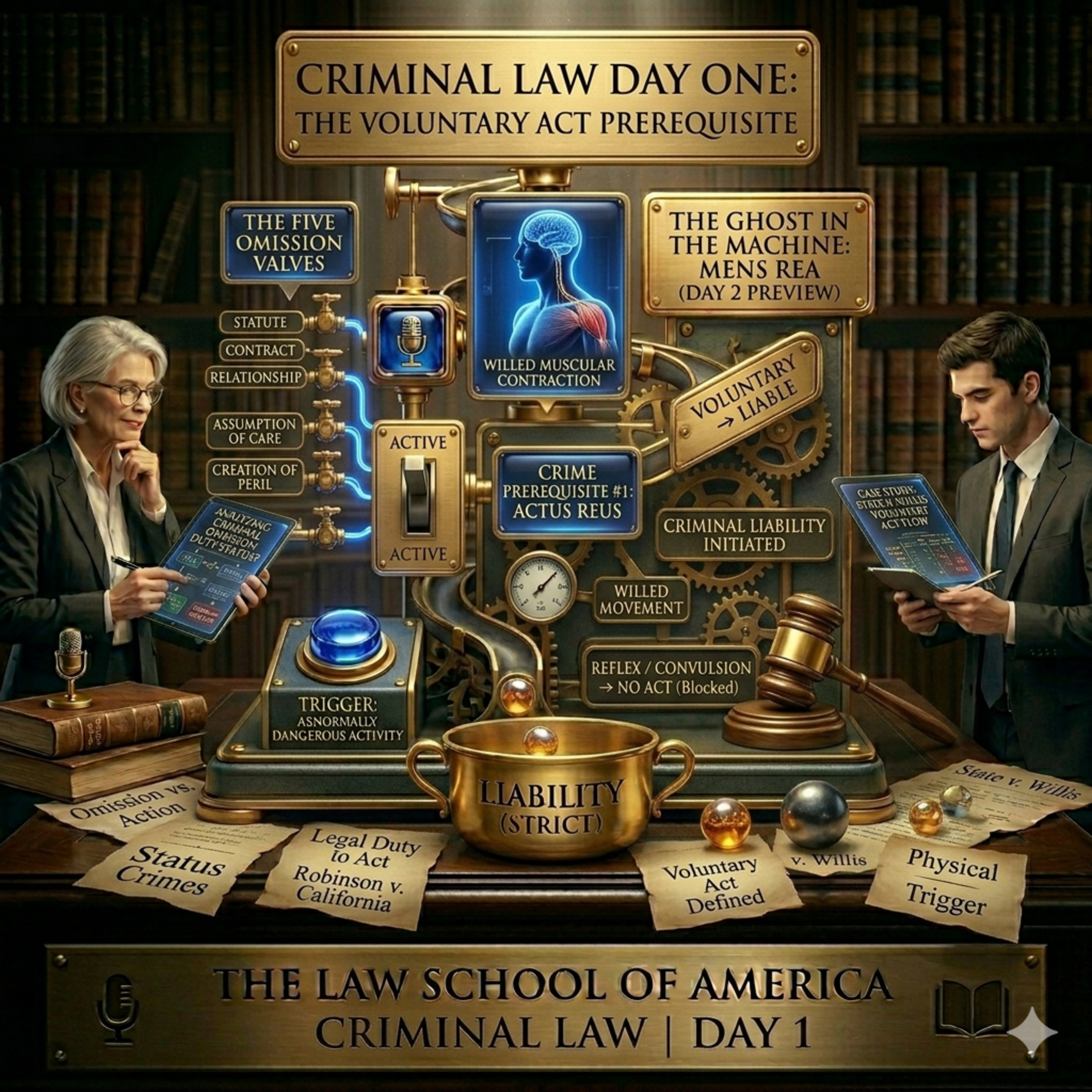 Criminal Law Day One: The Mechanics of Actus Reus - The Voluntary Act Trigger