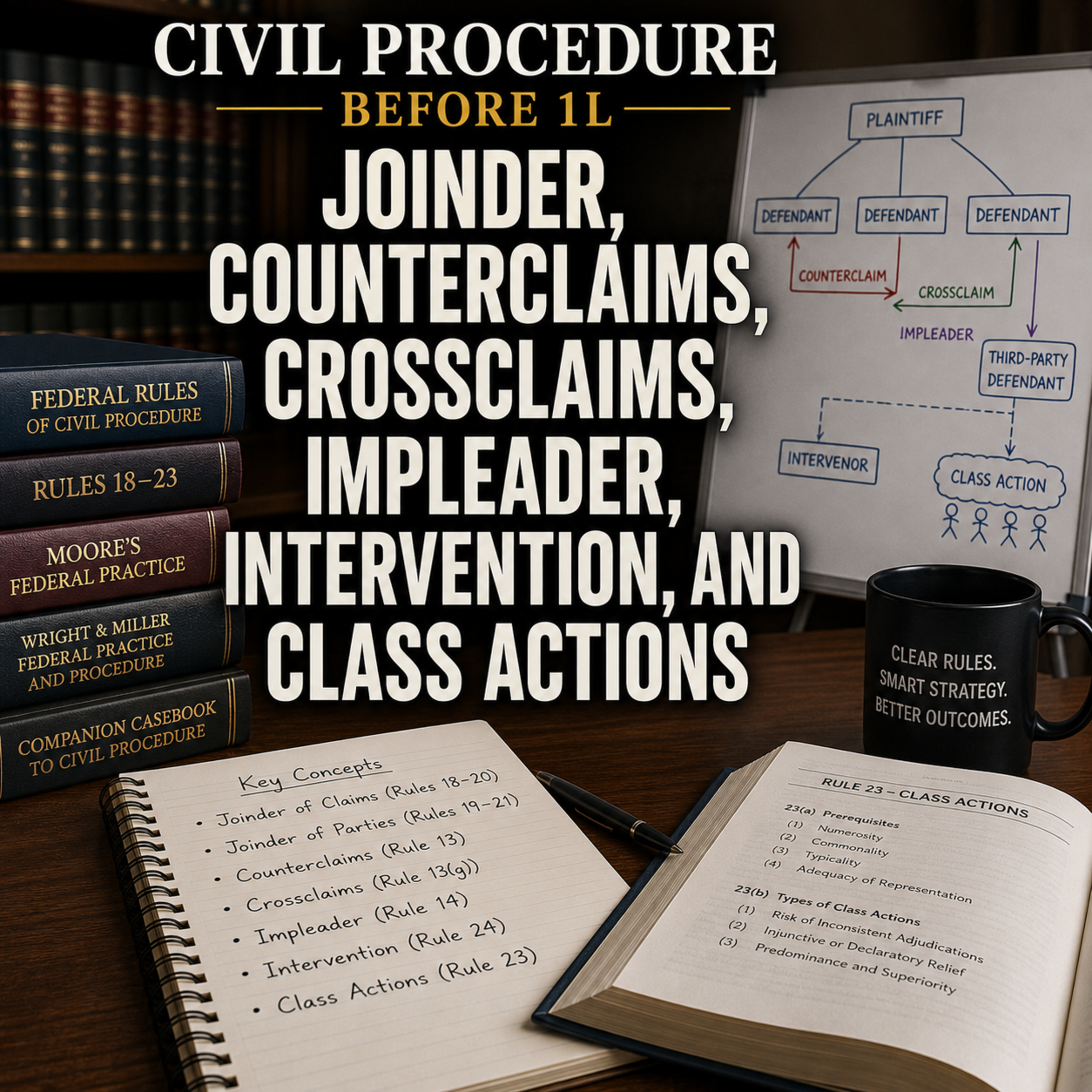Civil Procedure Before 1L: Joinder, Counterclaims, Crossclaims, Impleader, Intervention, and Class Actions episode artwork