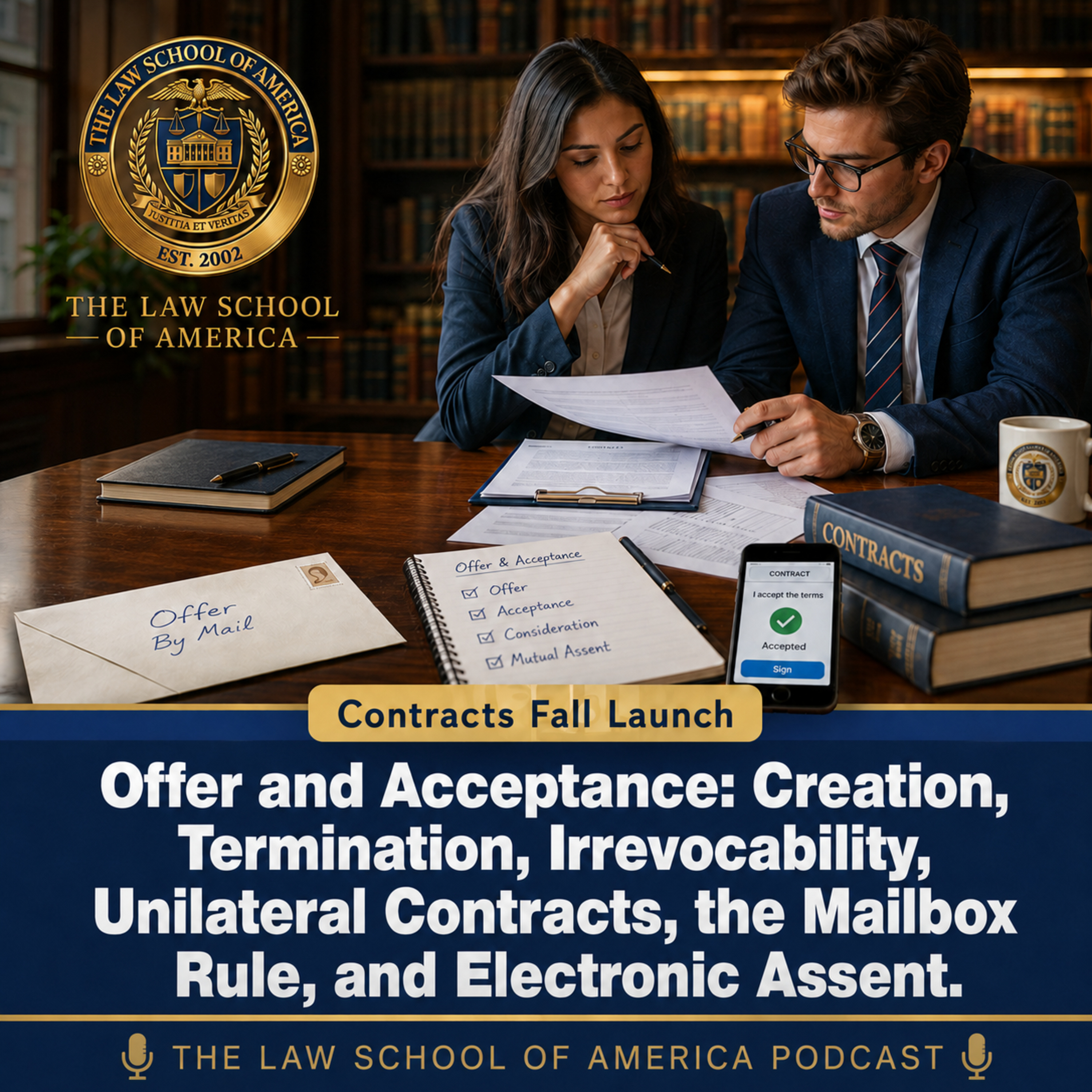 Contracts Fall Launch: Offer and Acceptance: Creation, Termination, Irrevocability, Unilateral Contracts, the Mailbox Rule, and Electronic Assent