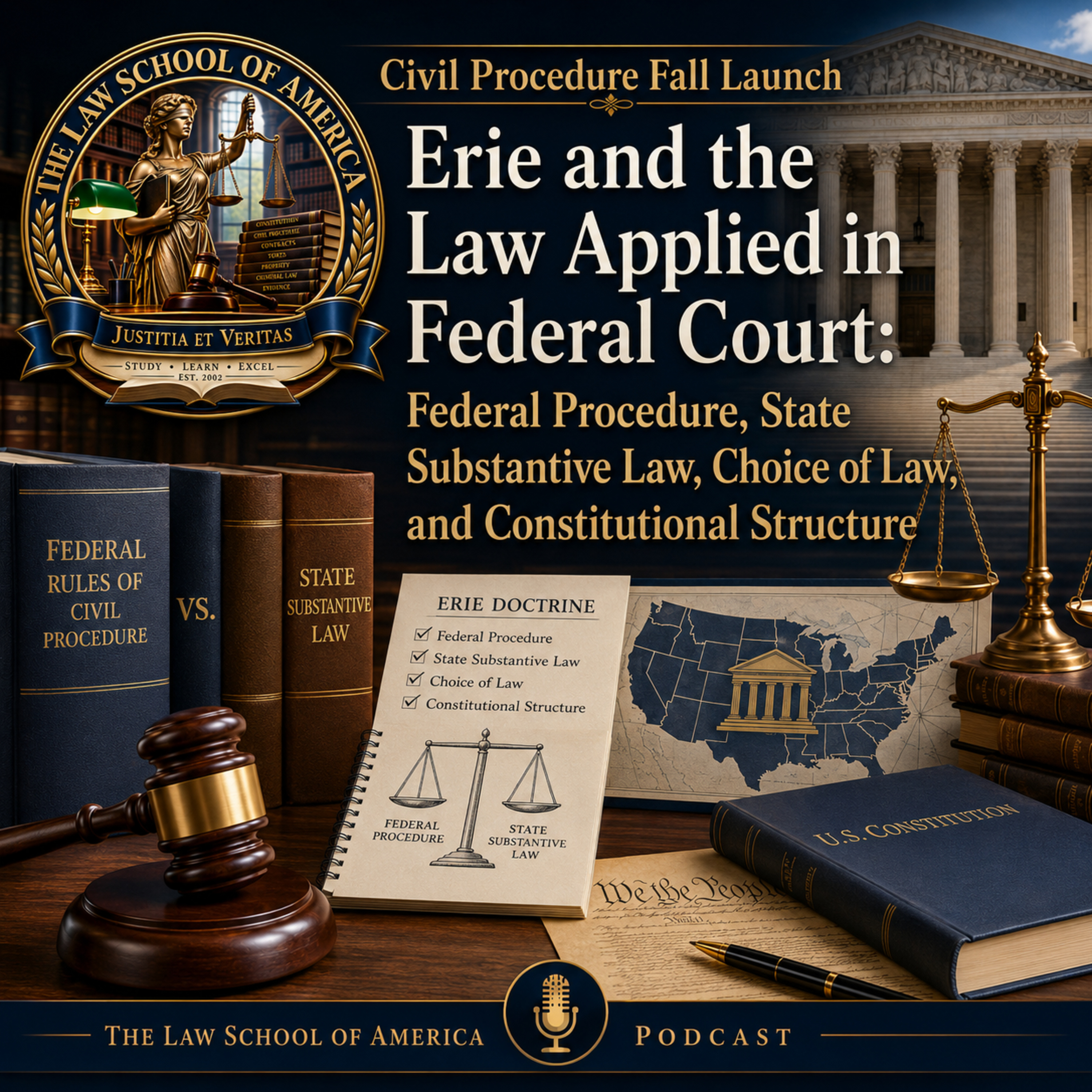 Civil Procedure Fall Launch: Erie and the Law Applied in Federal Court: Federal Procedure, State Substantive Law, Choice of Law, and Constitutional Structure