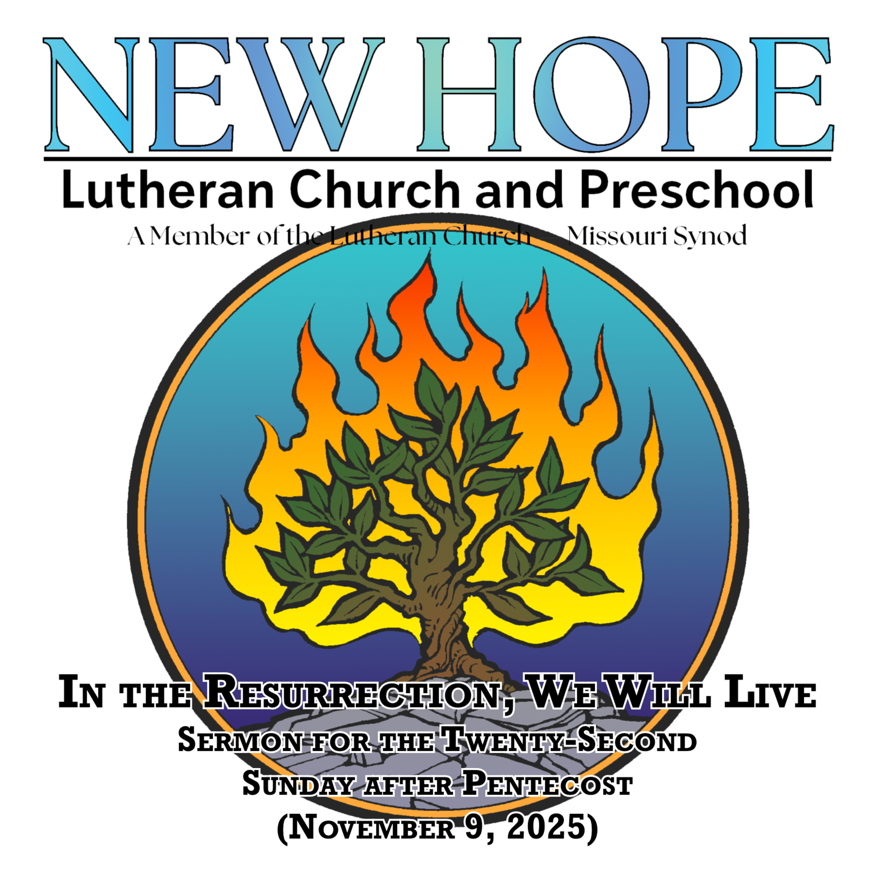 In the Resurrection, We Will Live (Sermon for the Twenty-Second Sunday after Pentecost: November 9, 2025) [Guest Preacher: Seminarian William Harr]