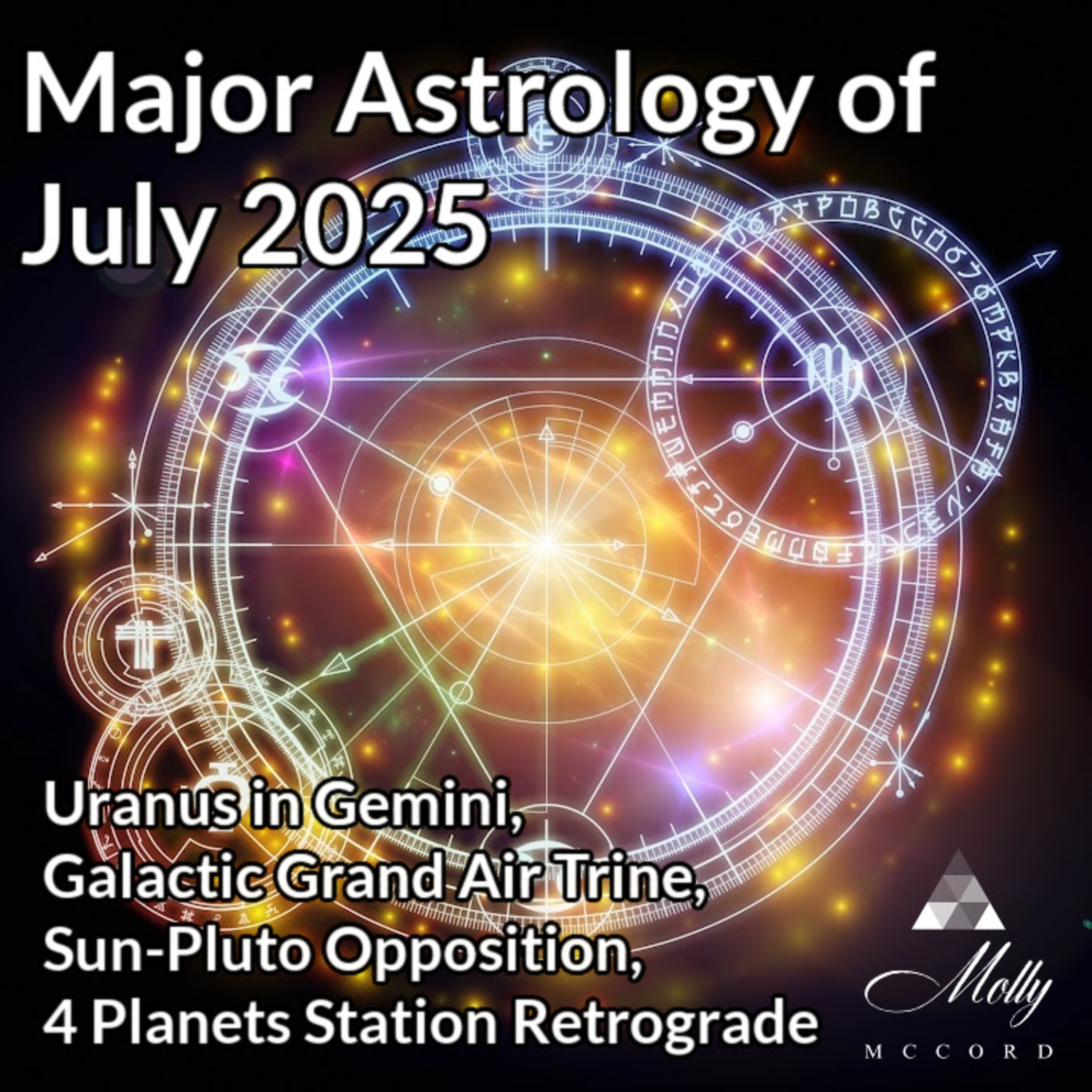 Major Astrology of July 2025 ~ Uranus in Gemini, Galactic Air Grand Trine, 4 Planets Station Retrograde