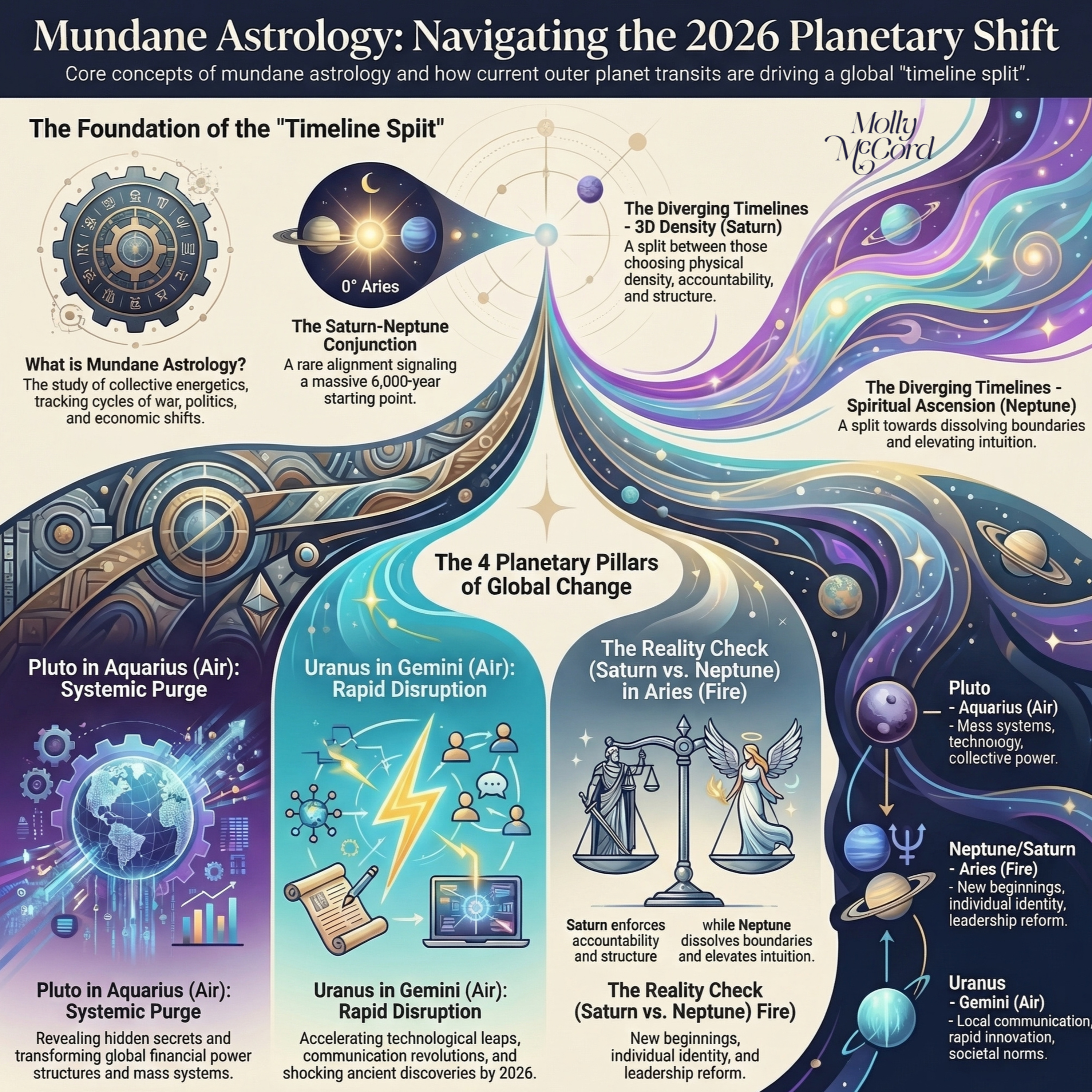 Mundane Astrology: The Timeline Split, Global Ascension, and Humanity's Evolution