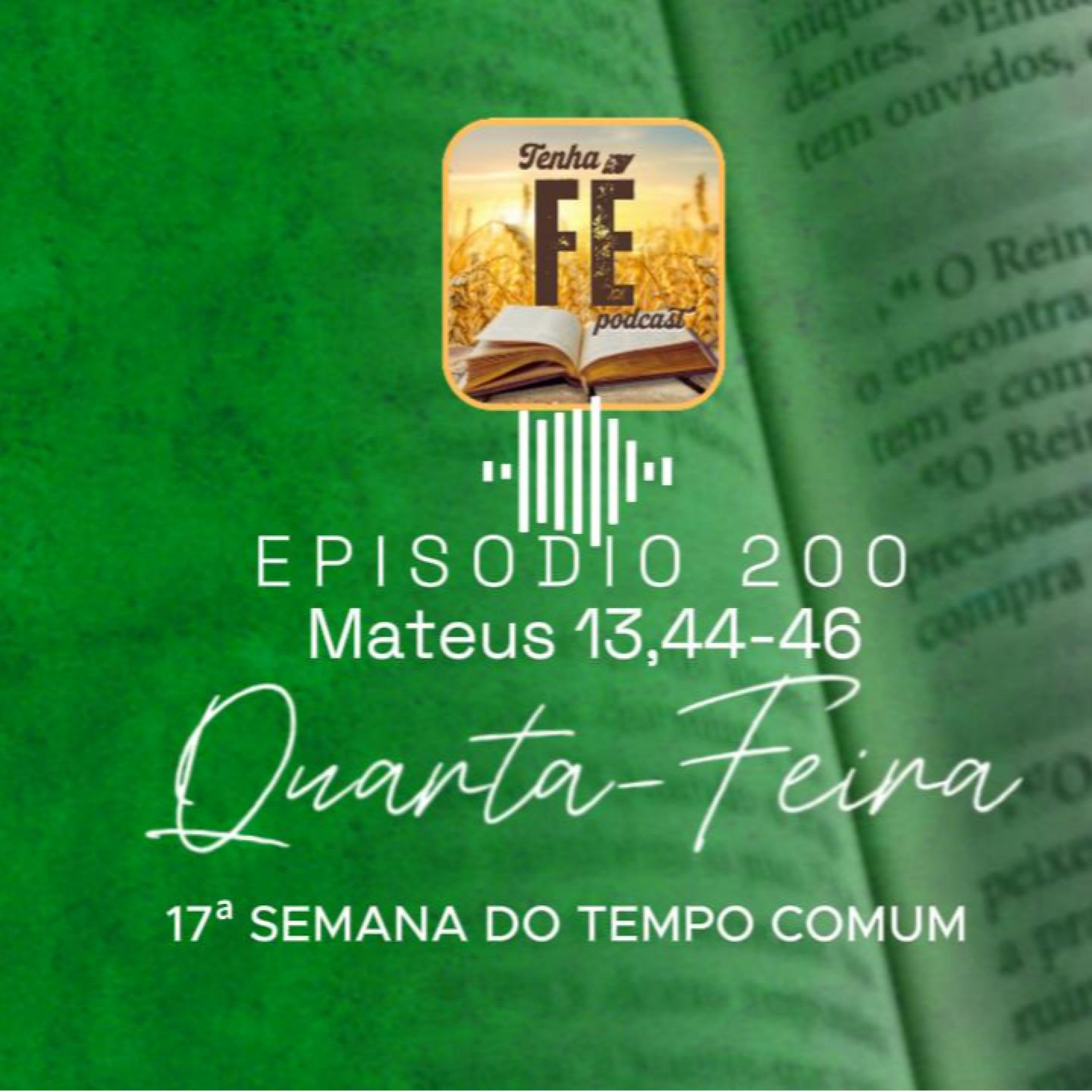 (EP 200) Evangelho do dia 30/07: Mt 13,44-46 - Qua. da 17ª Sem. do T. Comum