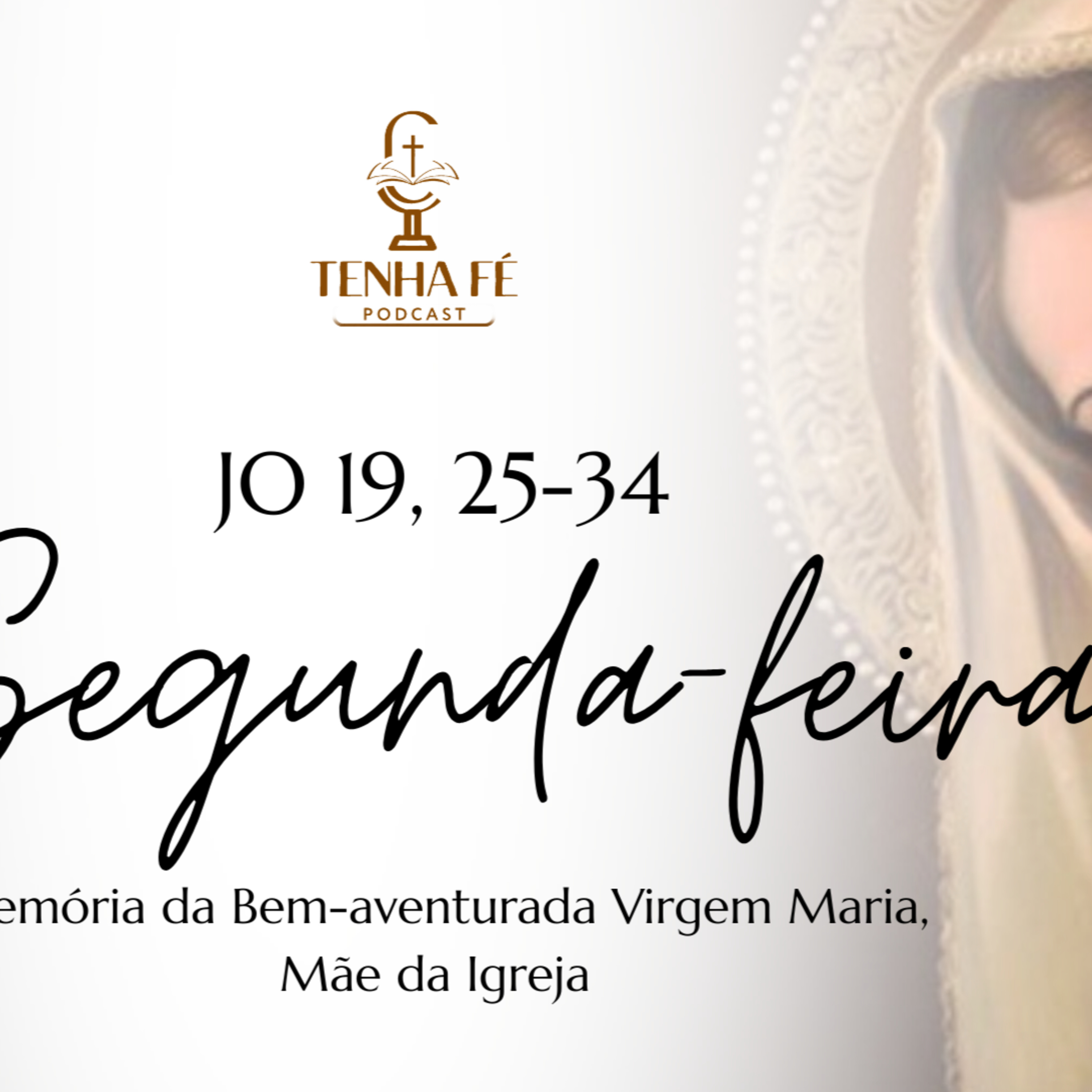 Podcast TENHA FÉ | Evangelho do dia 25/05: JO 19,25-34 - Bem-aventurada Virgem Maria, Mãe da Igreja episode artwork
