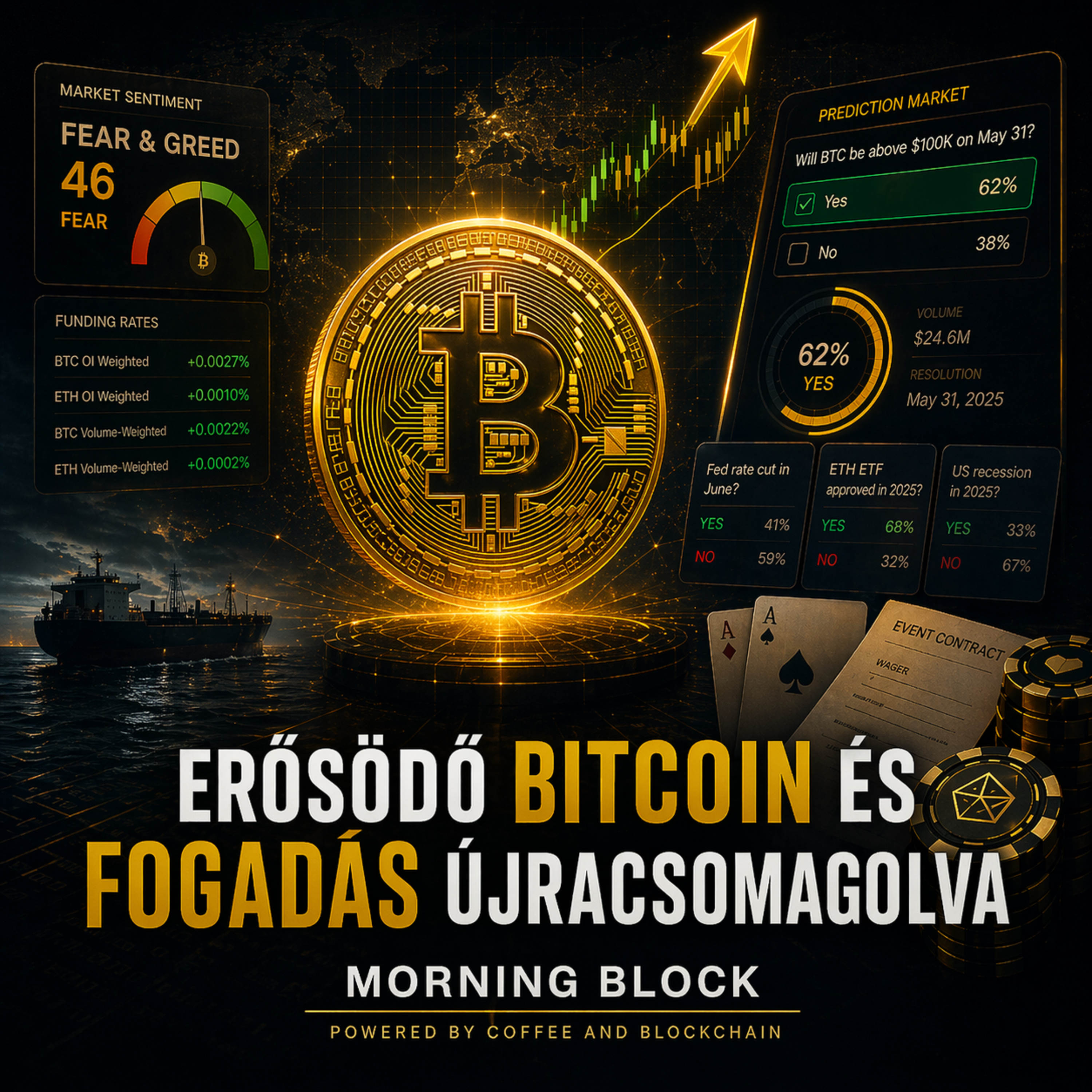 Morning Block: Erősödő Bitcoin és fogadás újracsomagolva. 2026.04.23 episode artwork