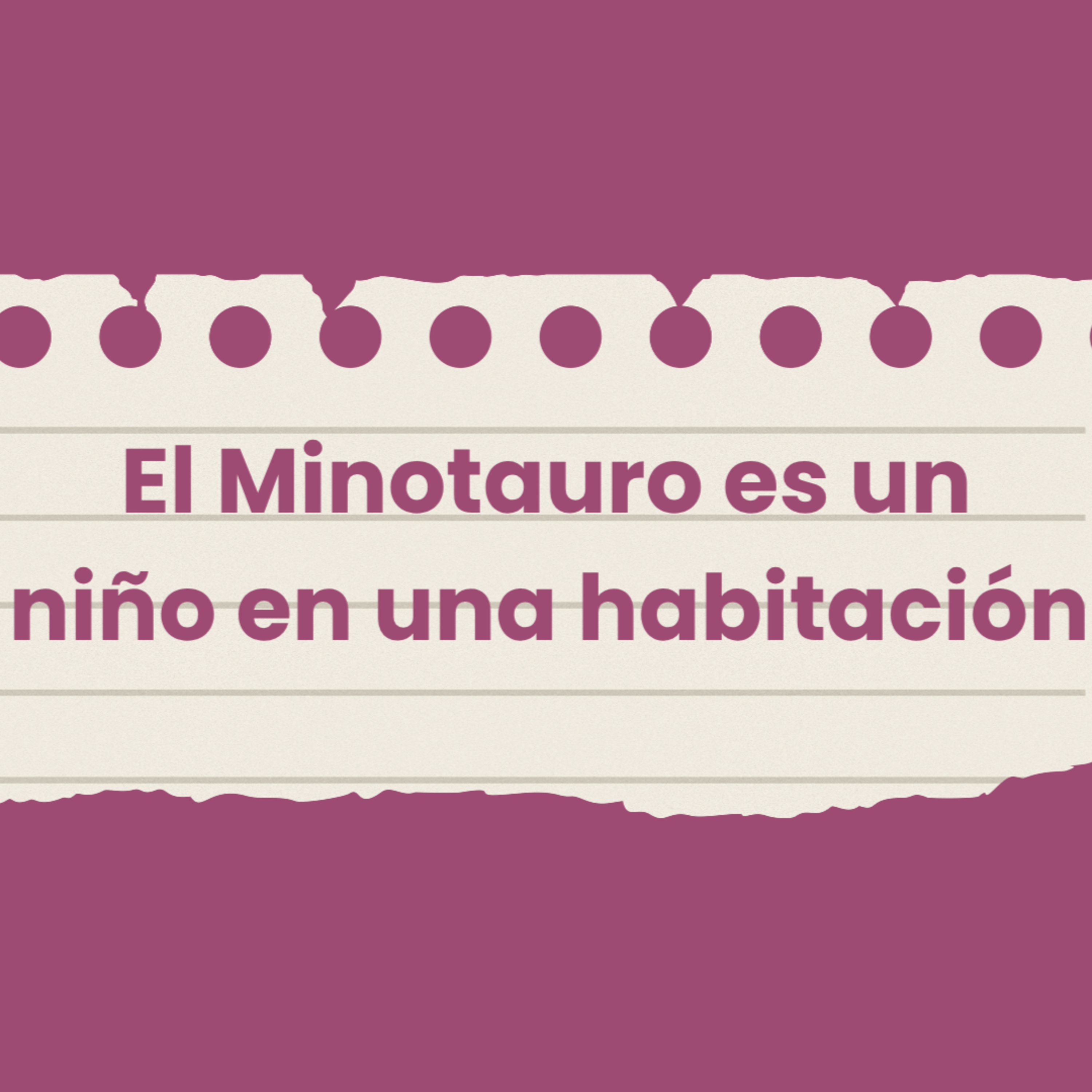 El minotauro es un niño solo en una habitación 