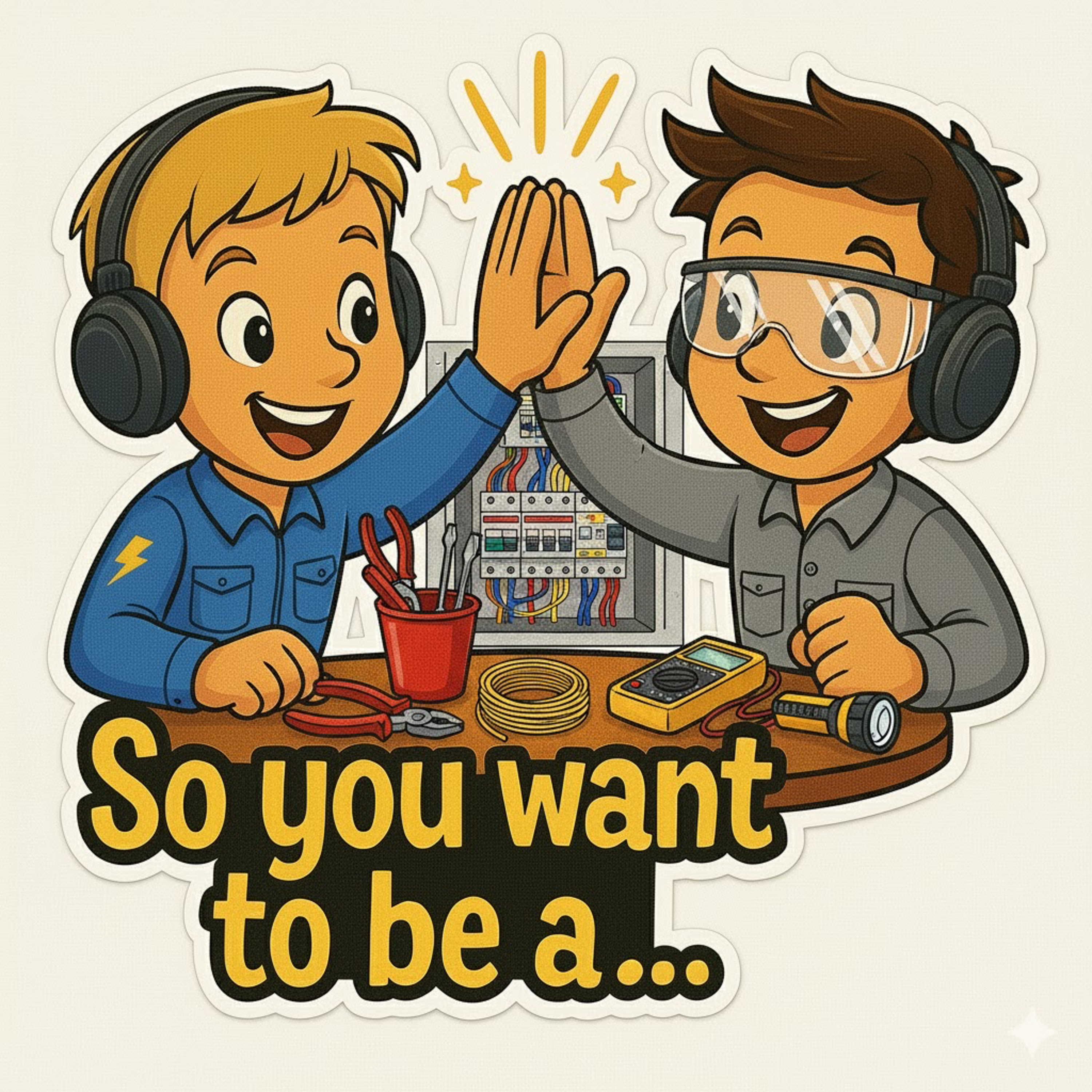 Cover art for So you want to be a… Electrician