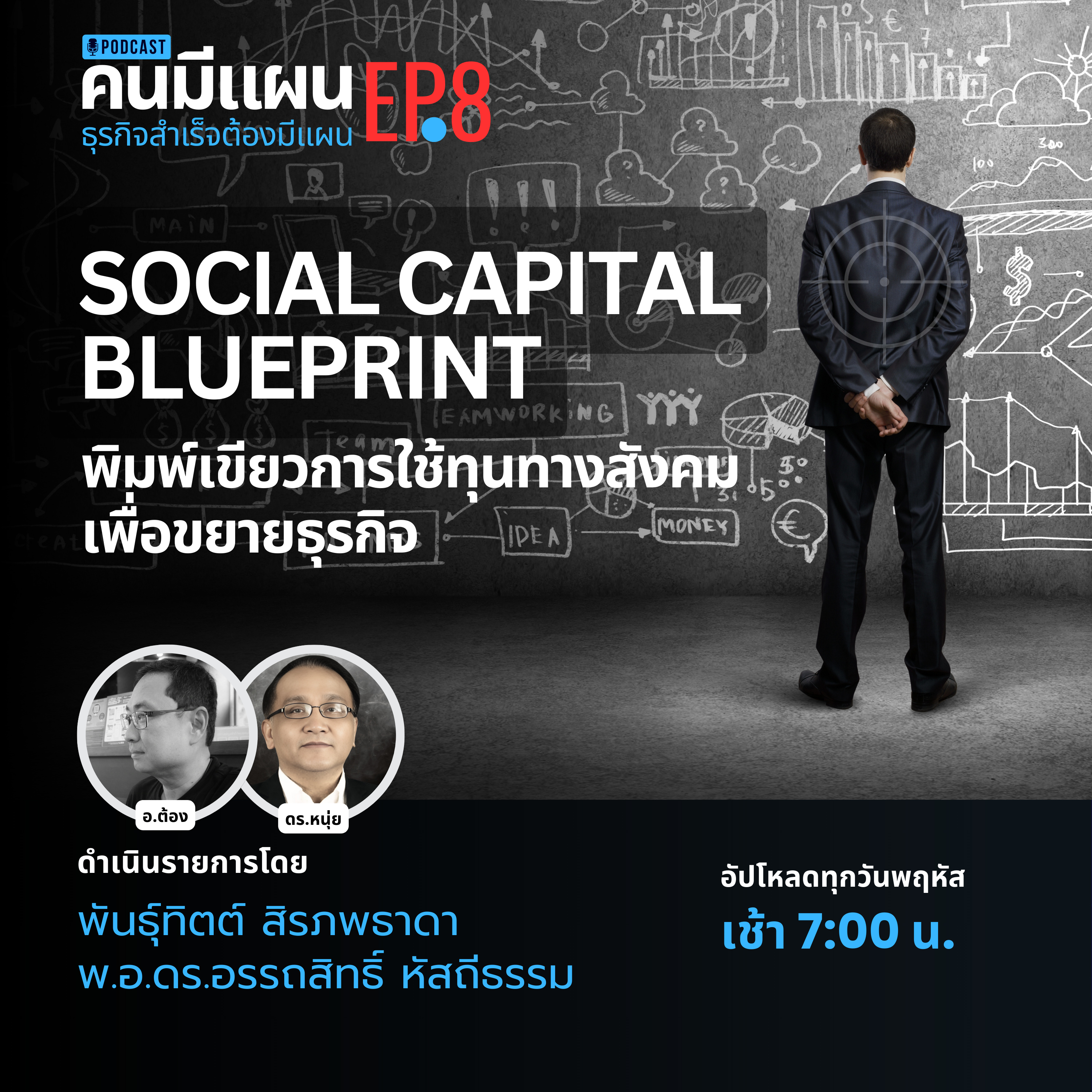 Ep.8 - Social Capital Blueprint พิมพ์เขียวการใช้ทุนทางสังคมเพื่อขยายธุรกิจ #คนมีแผน episode artwork