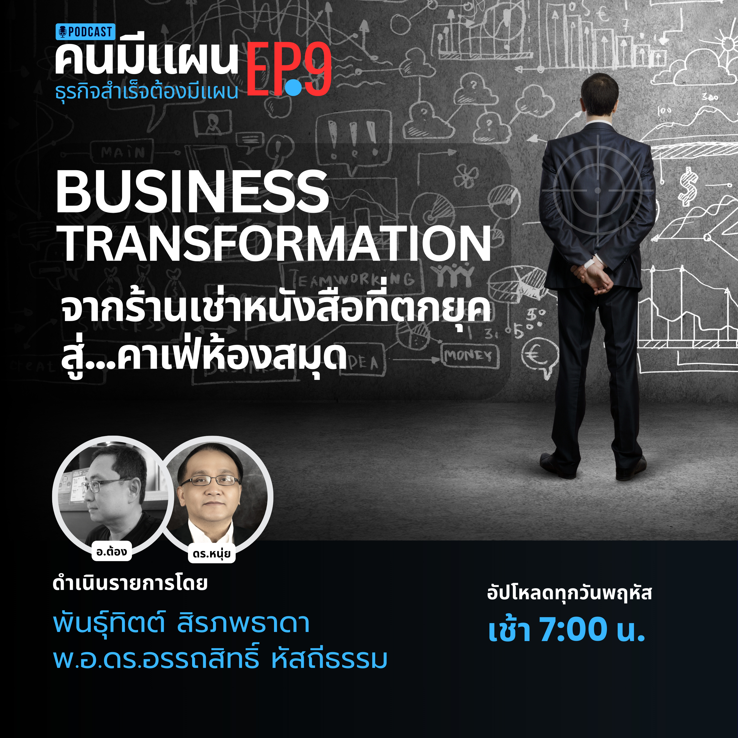 Ep.9 - จากร้านเช่าหนังสือตกยุค สู่...คาเฟ่ห้องสมุด BUSINESS TRANSFORMATION #คนมีแผน episode artwork