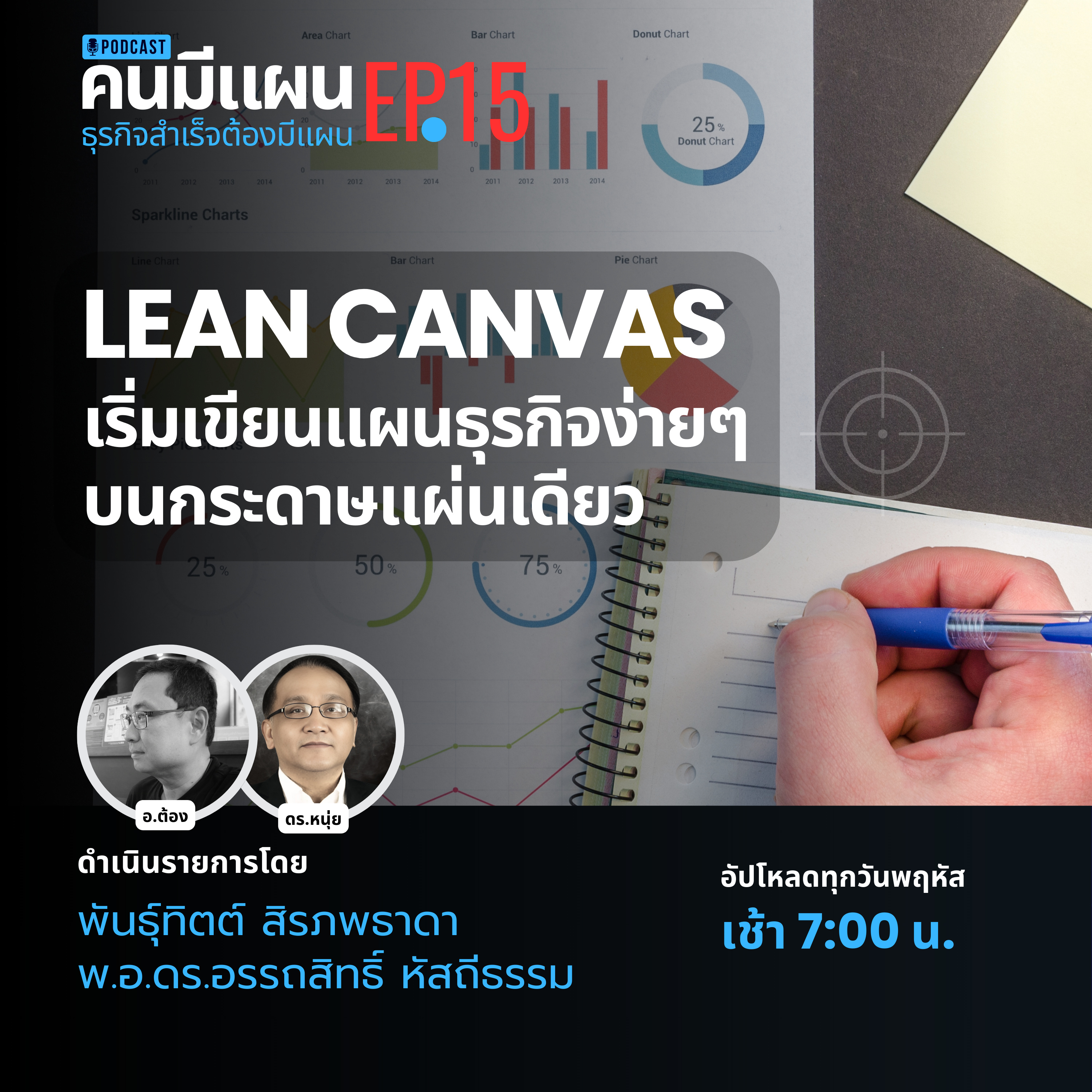 Ep.15 - Lean Canvas เริ่มเขียนแผนธุรกิจง่ายๆ บนกระดาษแผ่นเดียว episode artwork