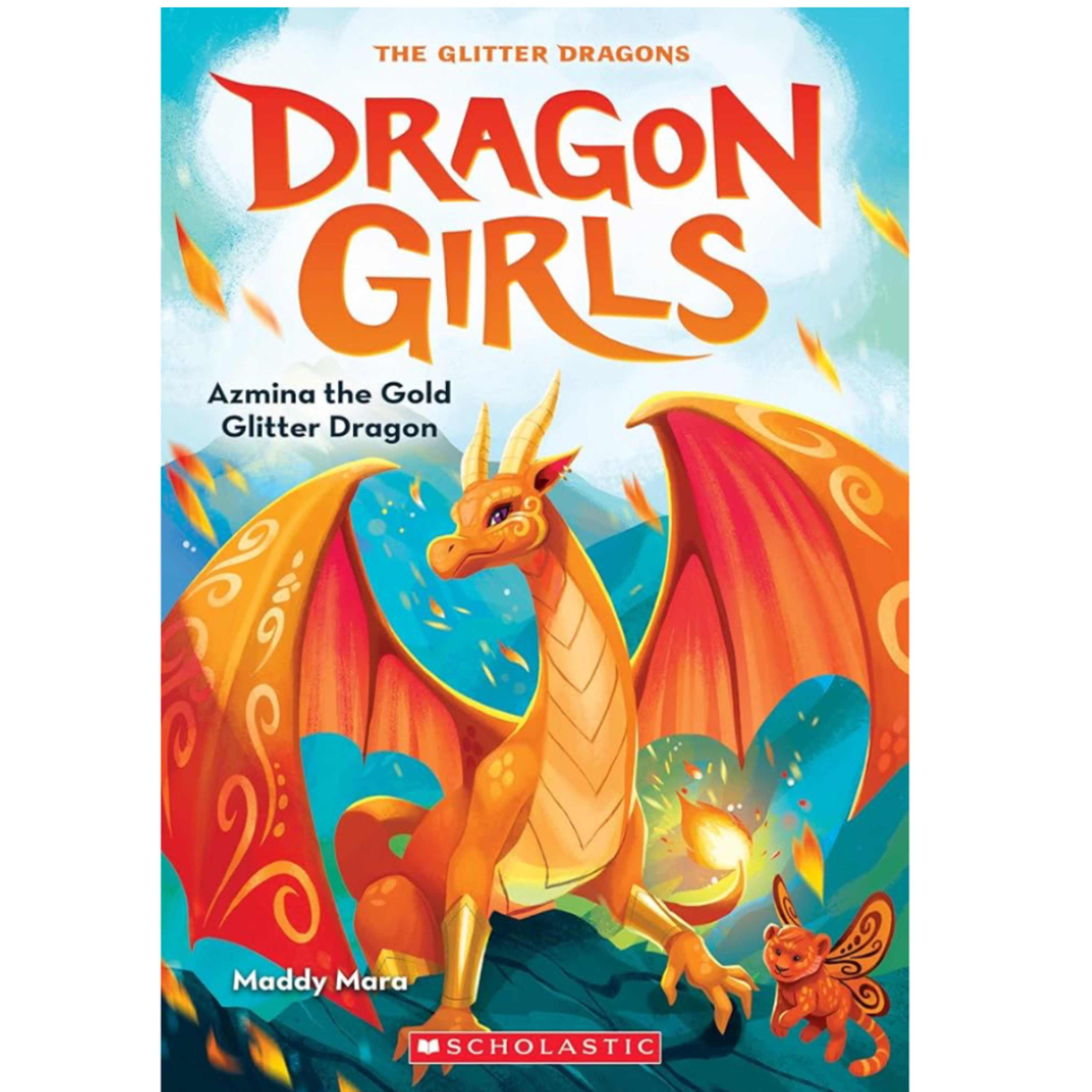 dragon girls - azmina the gold glitter dragon