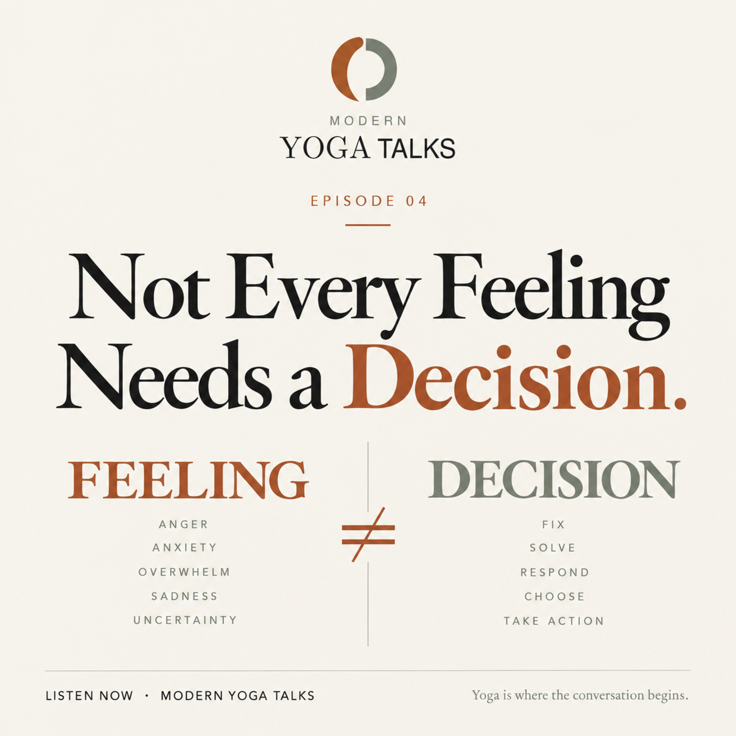 Not Every Feeling Needs a Decision episode artwork