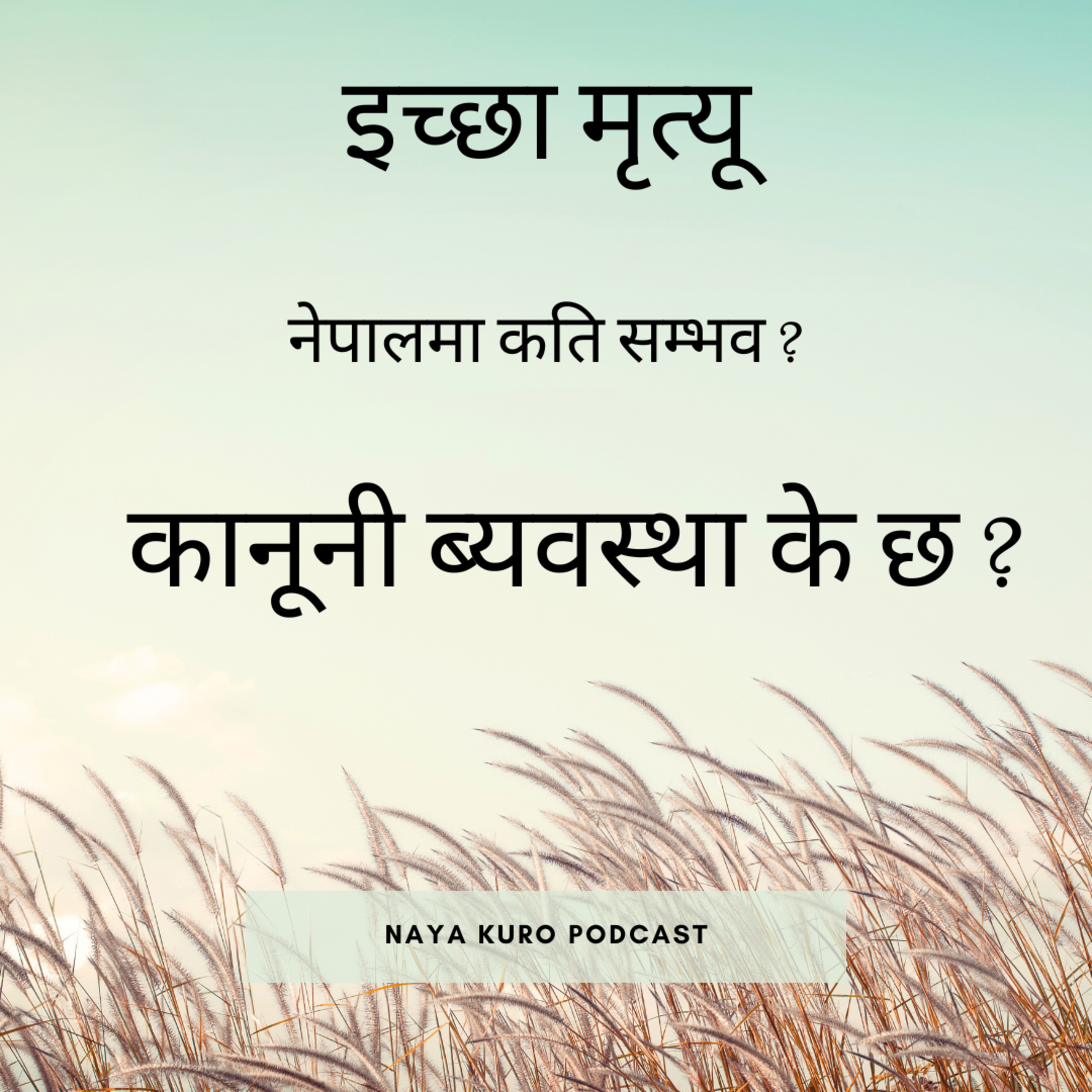 नेपालमा इच्छा मृत्यू ? कति सम्भव ? के छ कानूनी अवस्था ।। NAYA KURO AI PODCAST .... episode artwork
