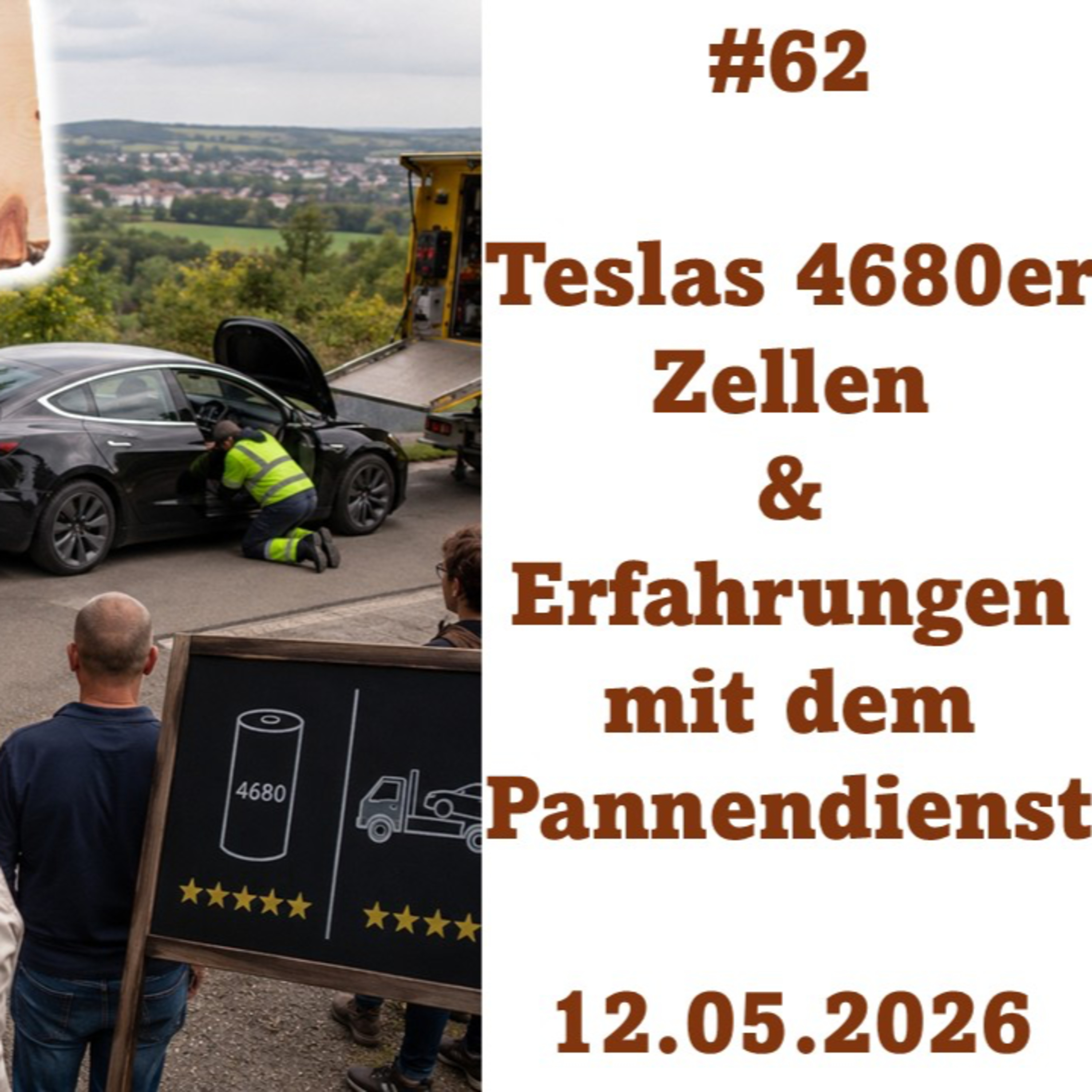 2026-05-12 Tesla Stammtisch #62: Teslas 4680er Zellen & Erfahrungen mit dem Pannendienst episode artwork
