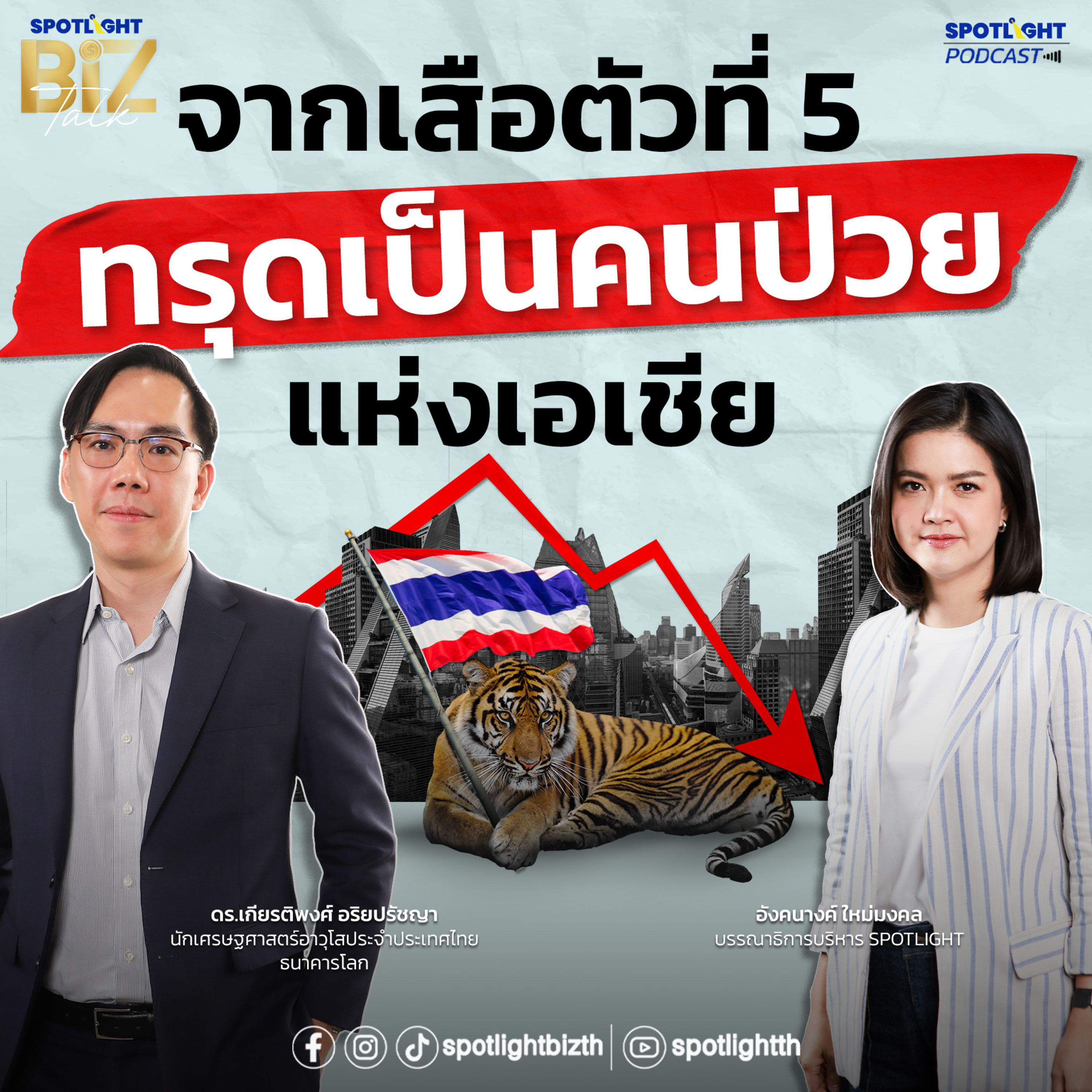 Podcast SPOTLIGHT BizTalk Special : ประเทศไทยจากเสือตัวที่ 5 ทรุดเป็นคนป่วยแห่งเอเชีย