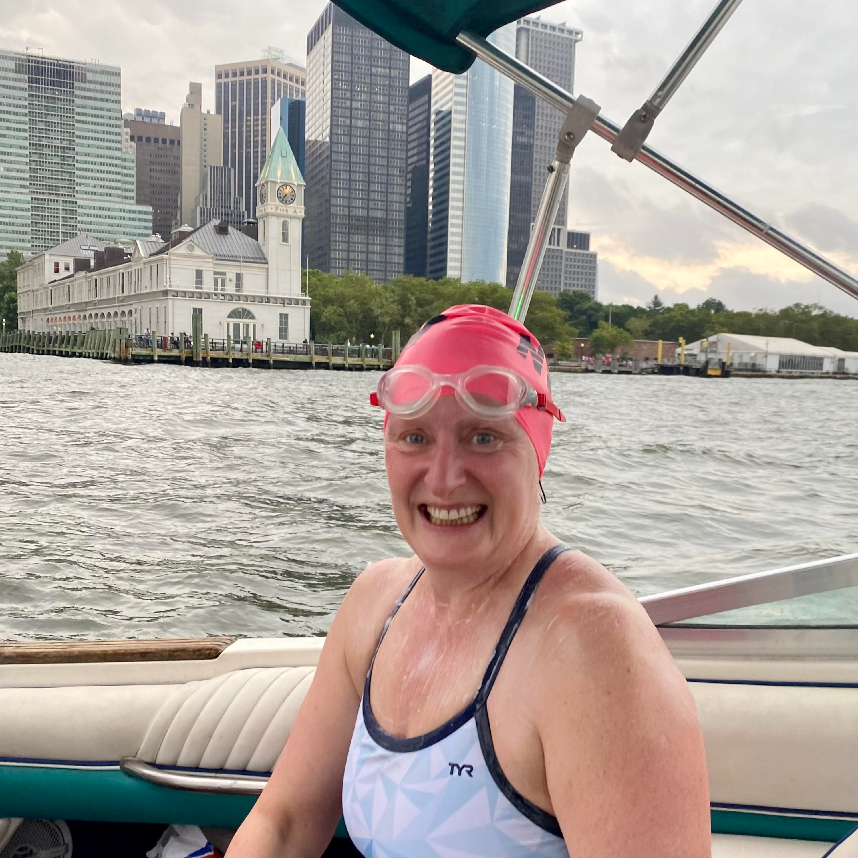 Gráinne Moss on her 39-year swim journey through the Oceans Seven episode artwork
