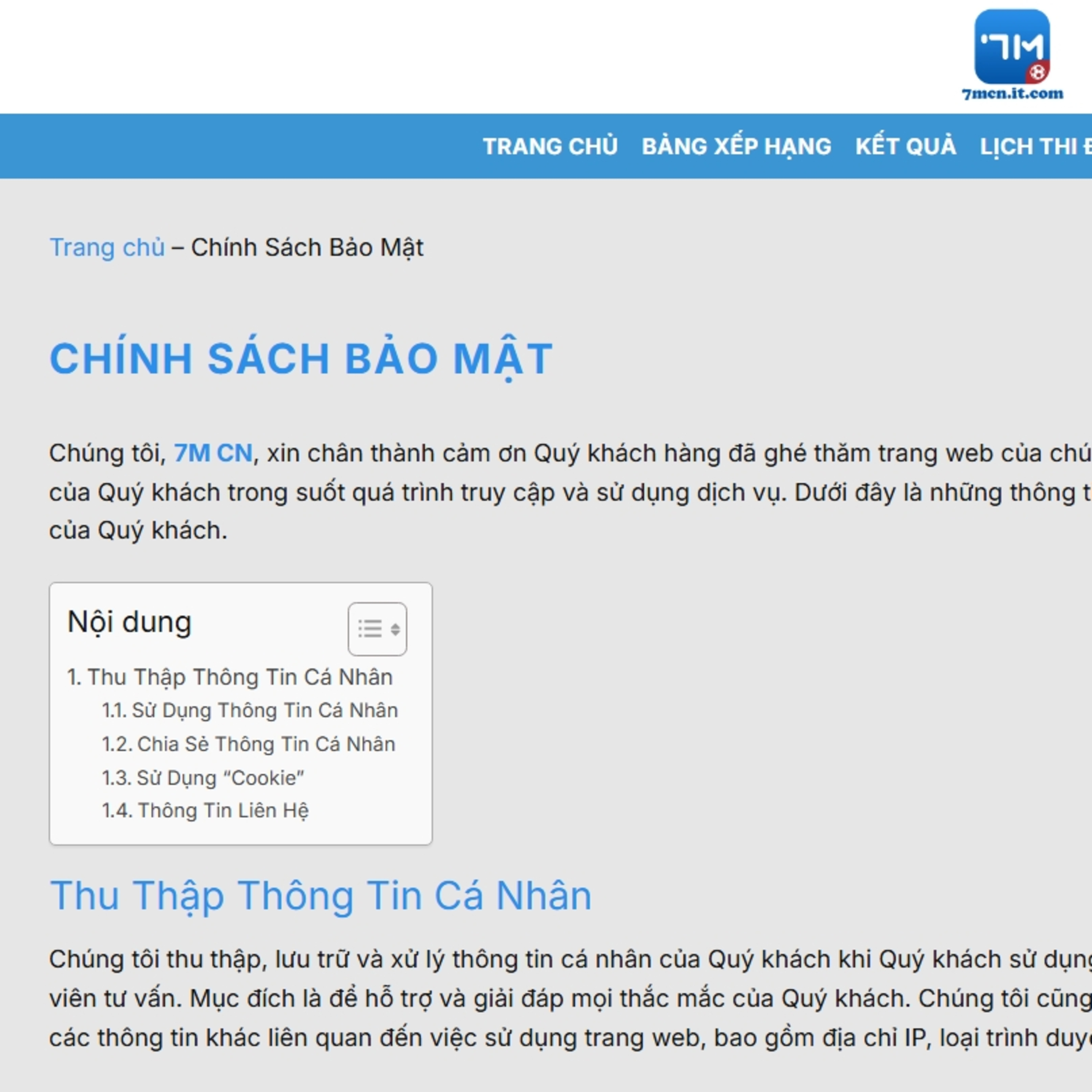 Chính sách bảo mật của 7MCN episode artwork