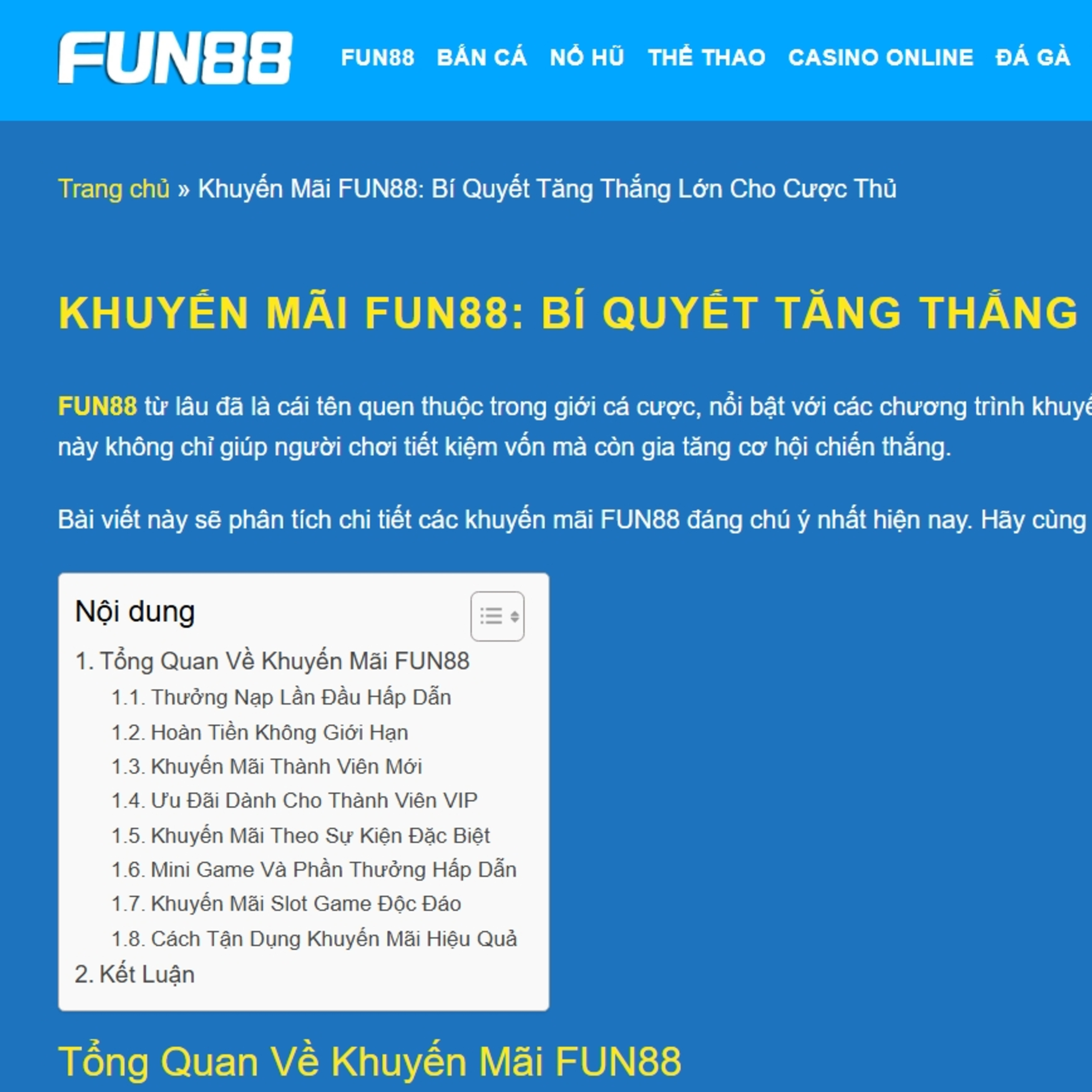 Khuyến Mãi FUN88 episode artwork