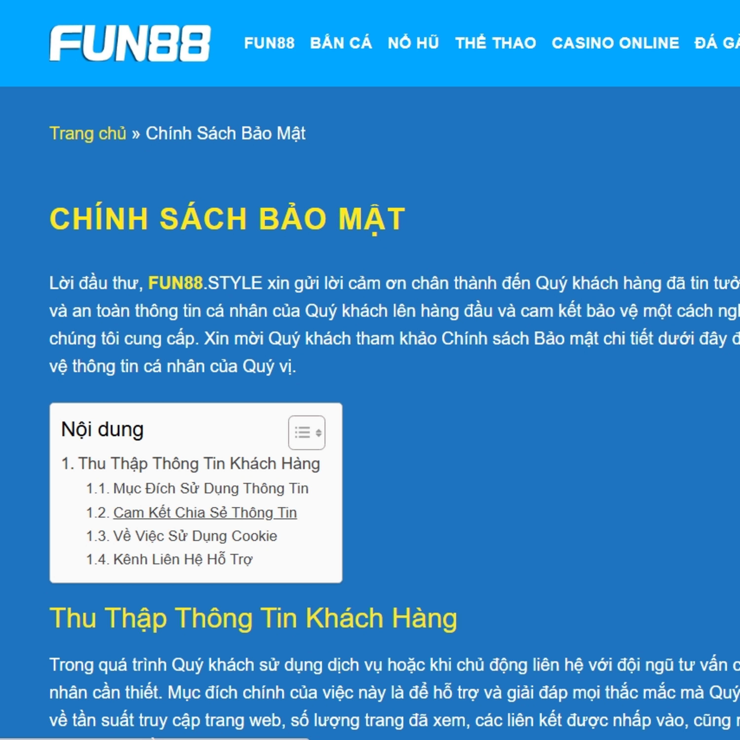 Chính sách bảo mật tại FUN88 episode artwork
