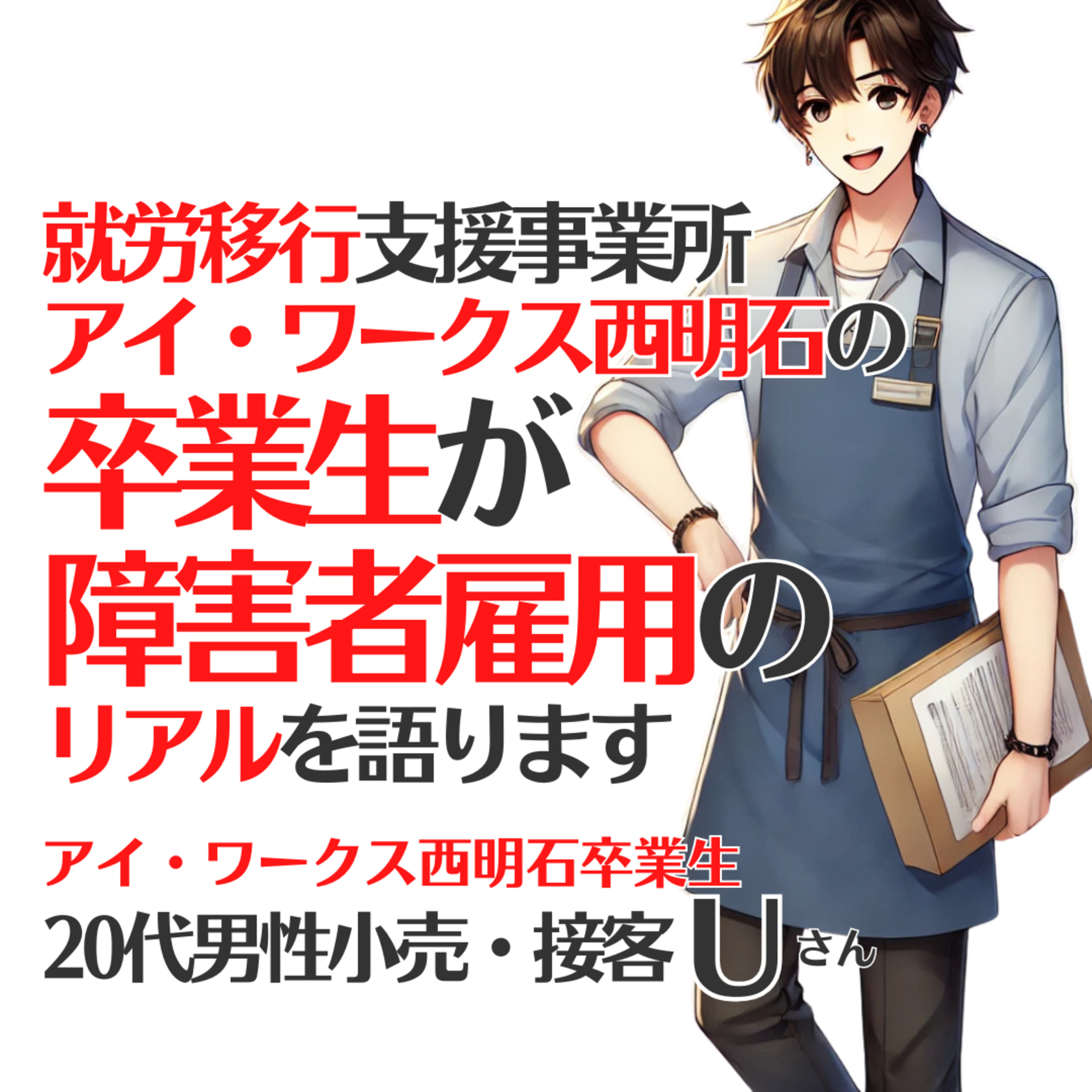 #1【障害者雇用】就労移行支援事業所アイワークス西明石卒業生インタビューUさん episode artwork