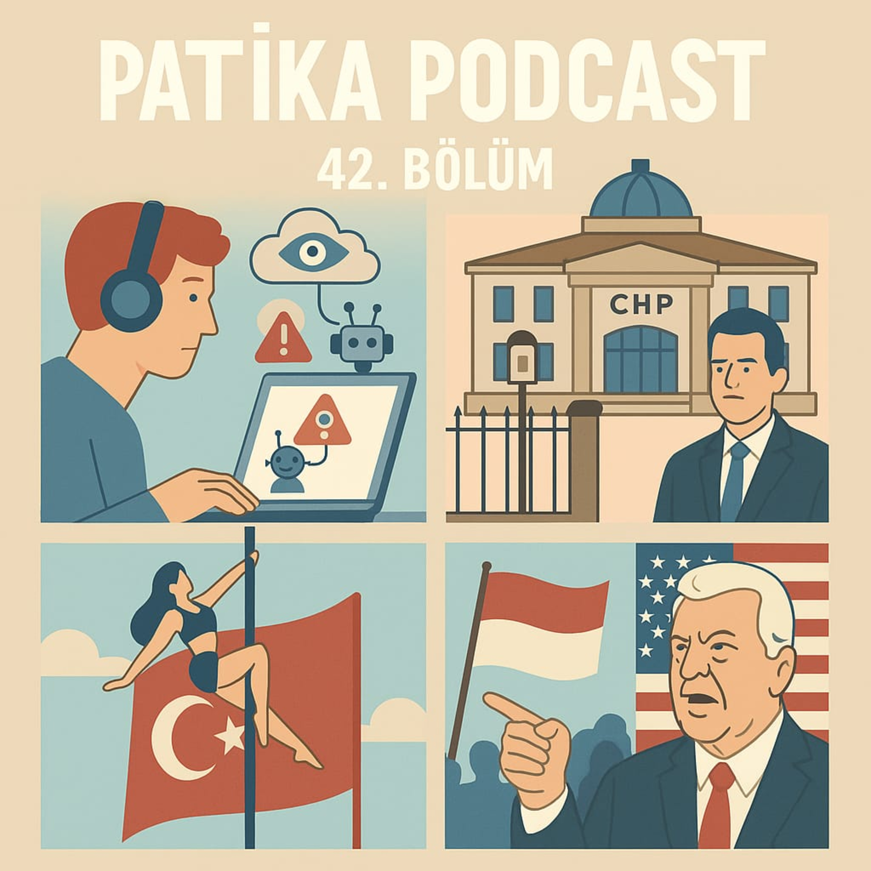 Patika Podcast 42 - Yapay Zeka ve Komplo Teorileri, Netanyahu vs. Haaretz, Kayyum, Pole Dance  episode artwork