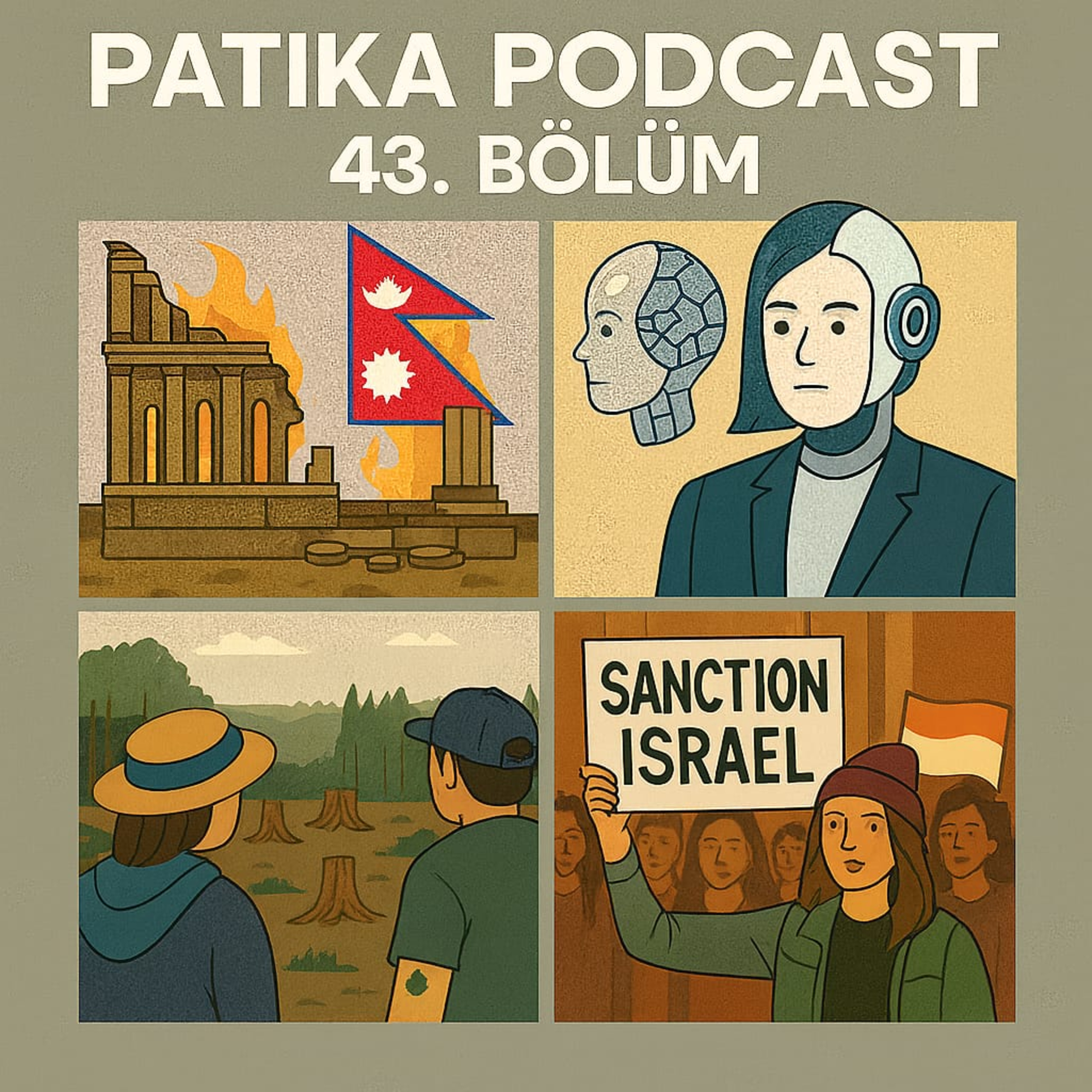 Patika Podcast 43 - Nepal'de Devrim, Yapay Zeka Bakanı, Akbelen'de Doğa Talanı, İsrail'e Yaptırımlar episode artwork