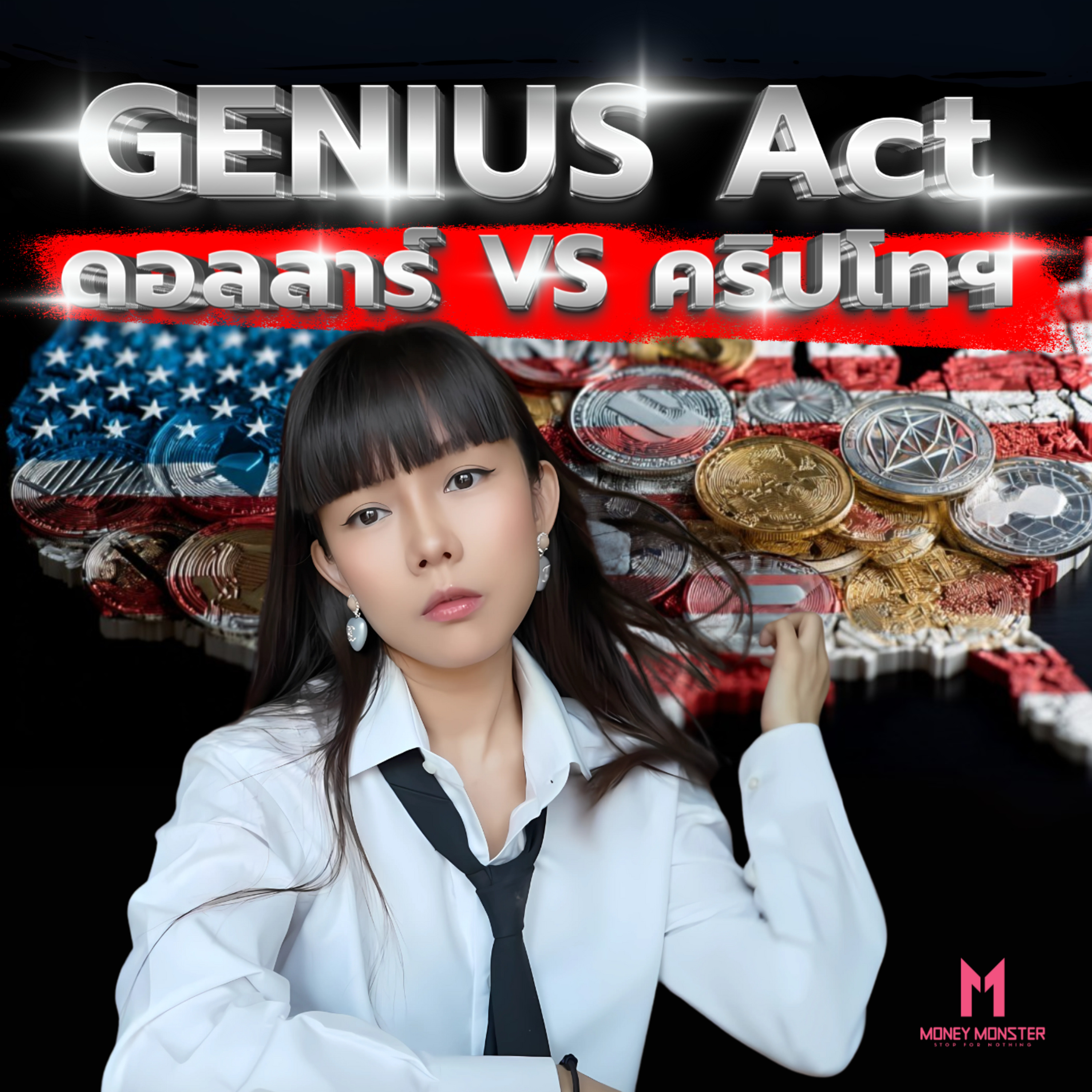 Stablecoin vs USD: สหรัฐฯ ผ่าน Genius Act แล้วจะเกิดอะไรขึ้น? | Money Monster Podcast EP.218