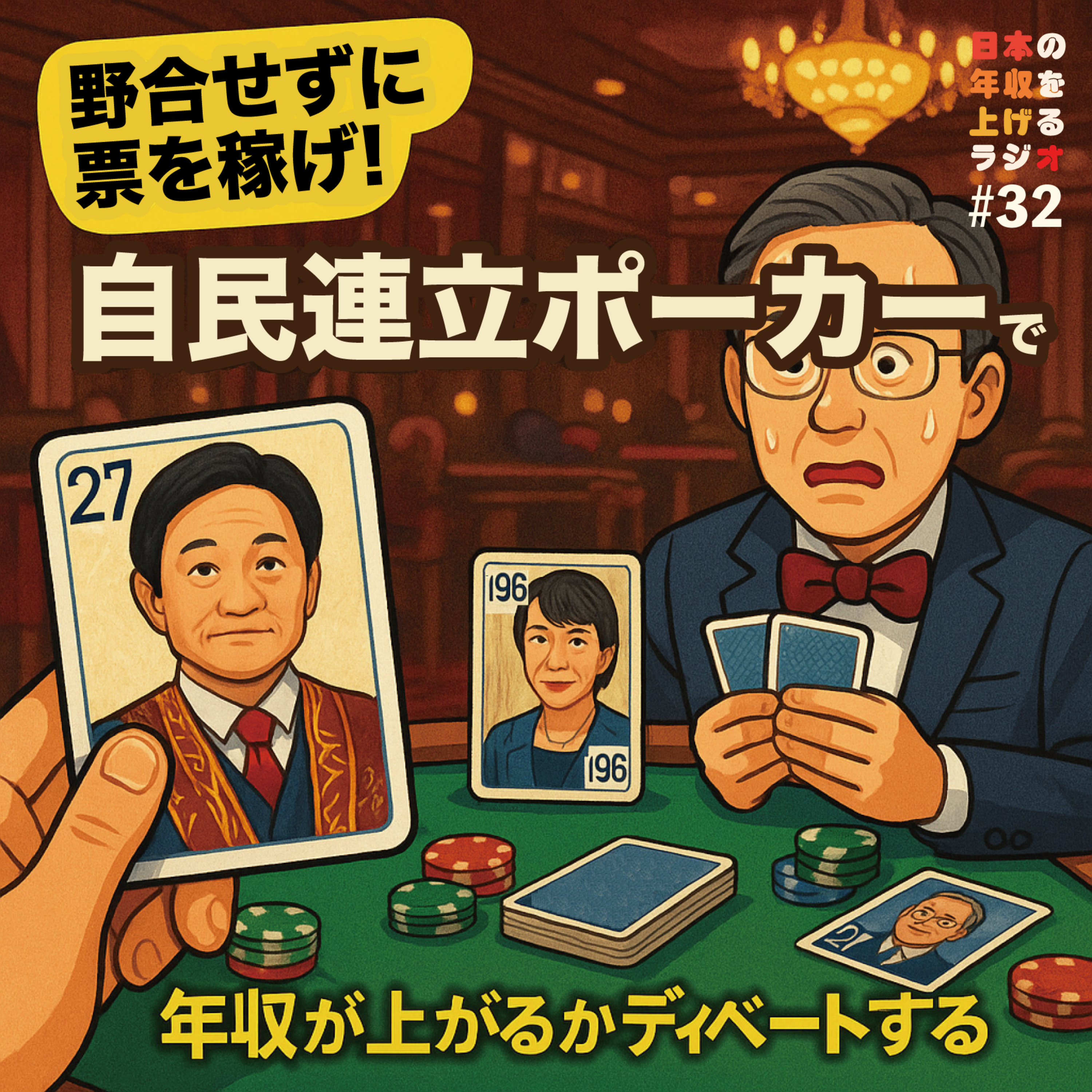 野合せず票を稼げ！自民連立ポーカーで年収上がるか討論 #32 episode artwork