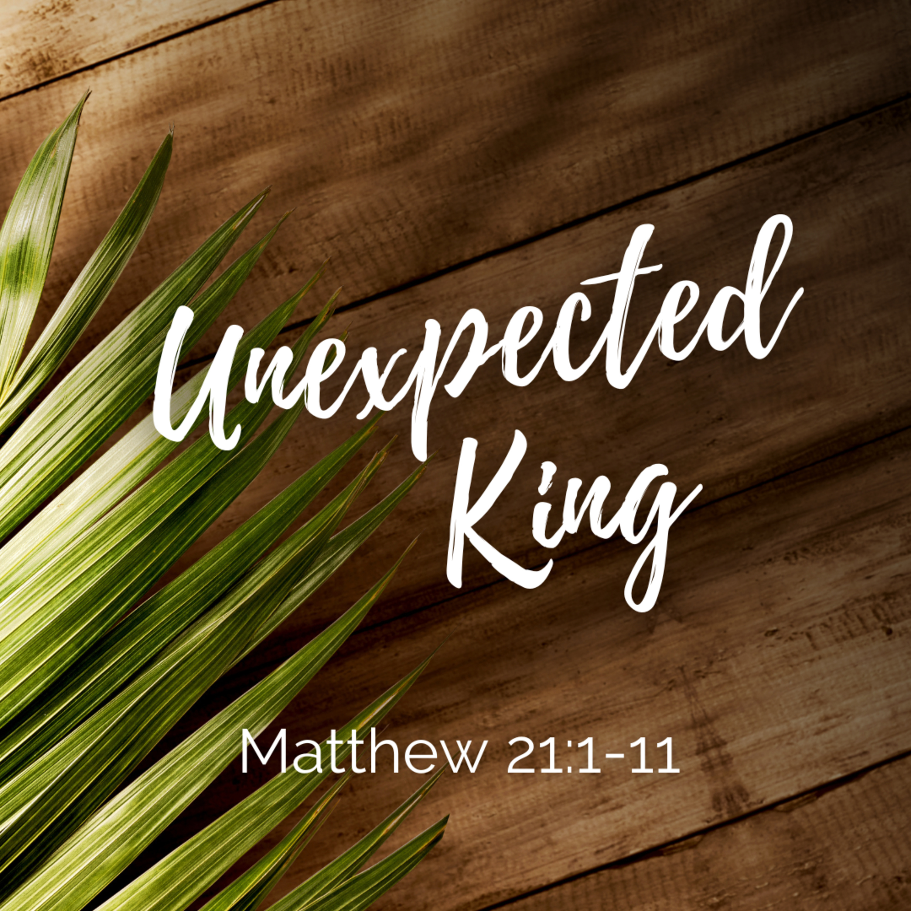 PALM SUNDAY - UNEXPECTED KING