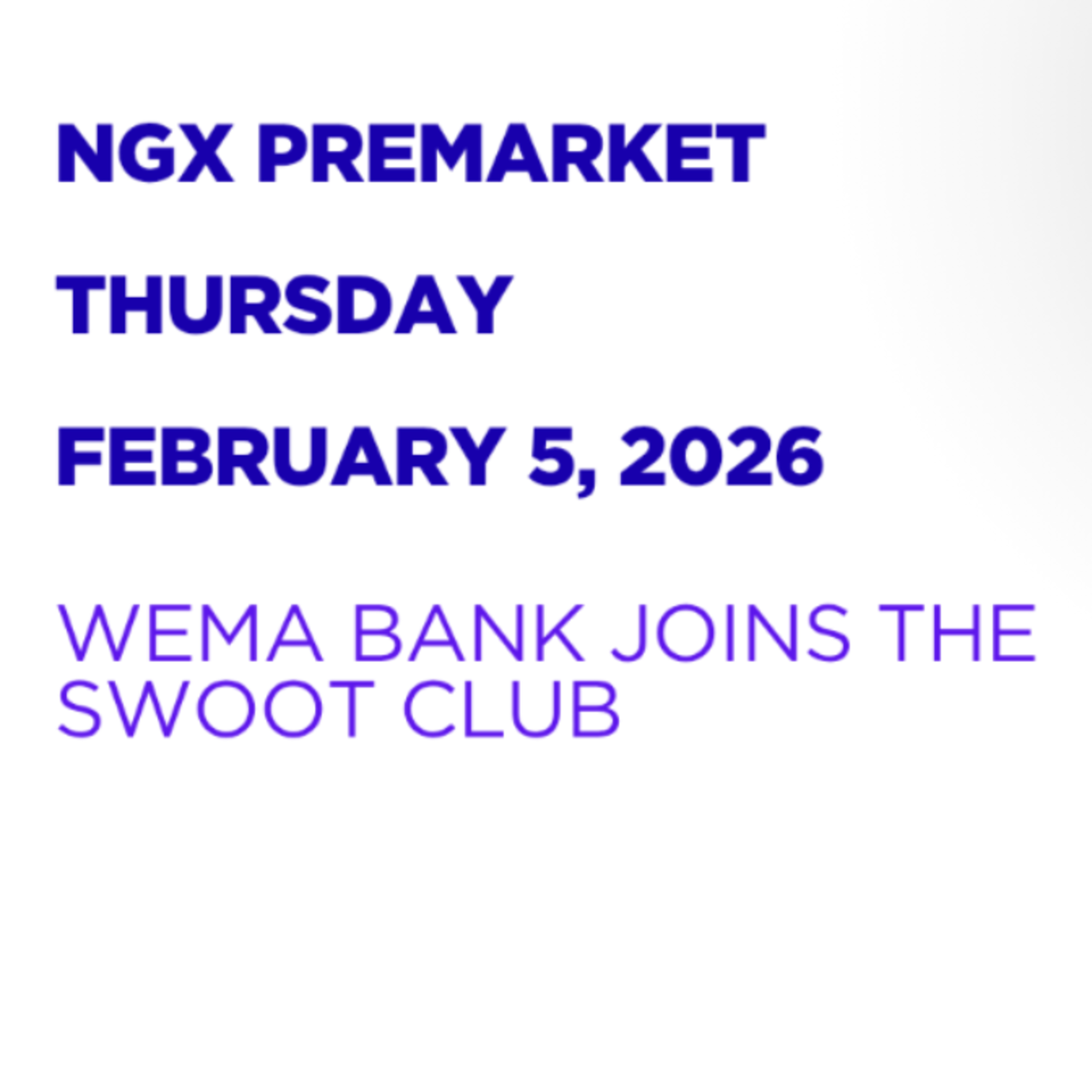 NGX Premarket Pidgin English February 5, 2026 episode artwork