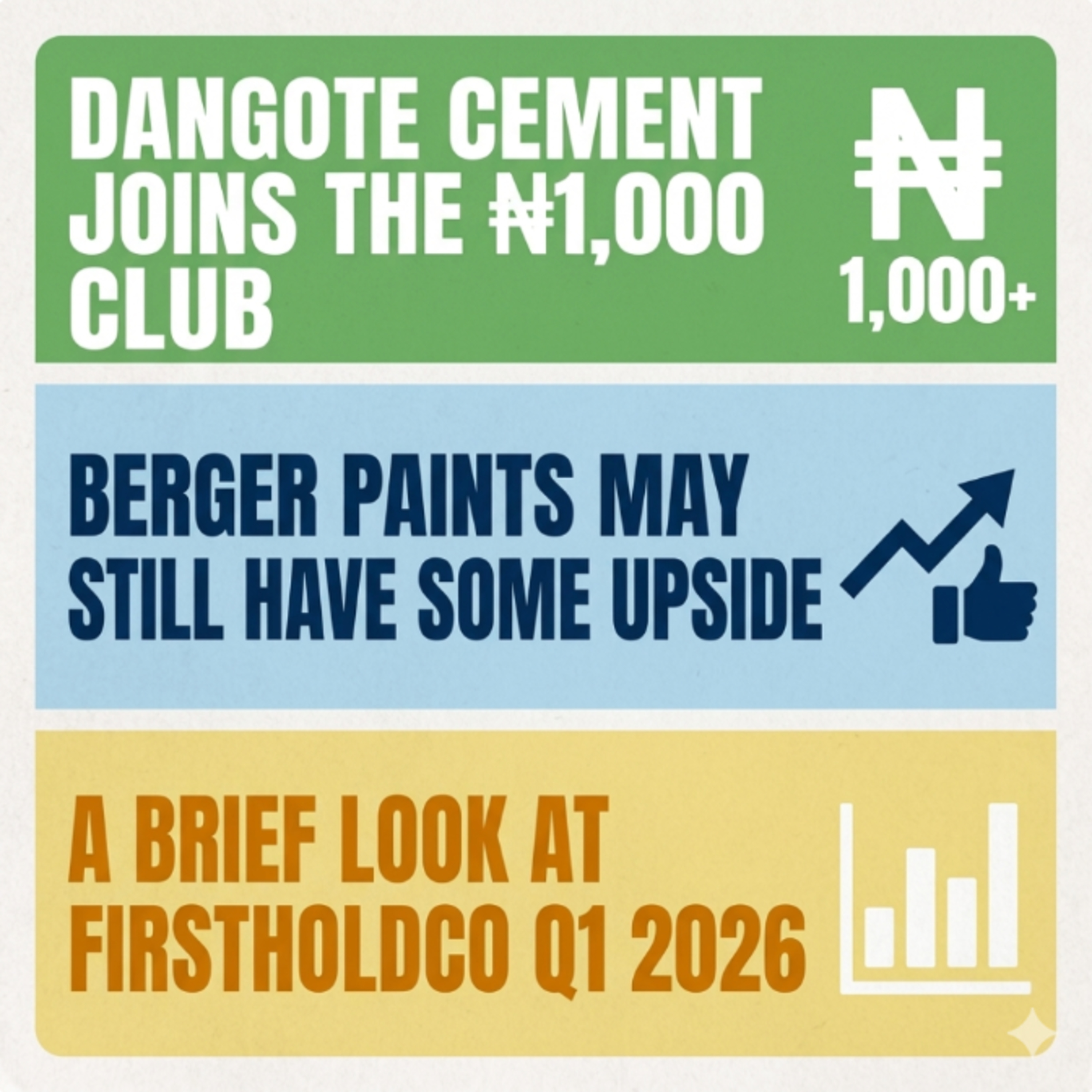 Dangcem joins the N1k club/ Berger Paints/Firstholdco Q1 2026 episode artwork