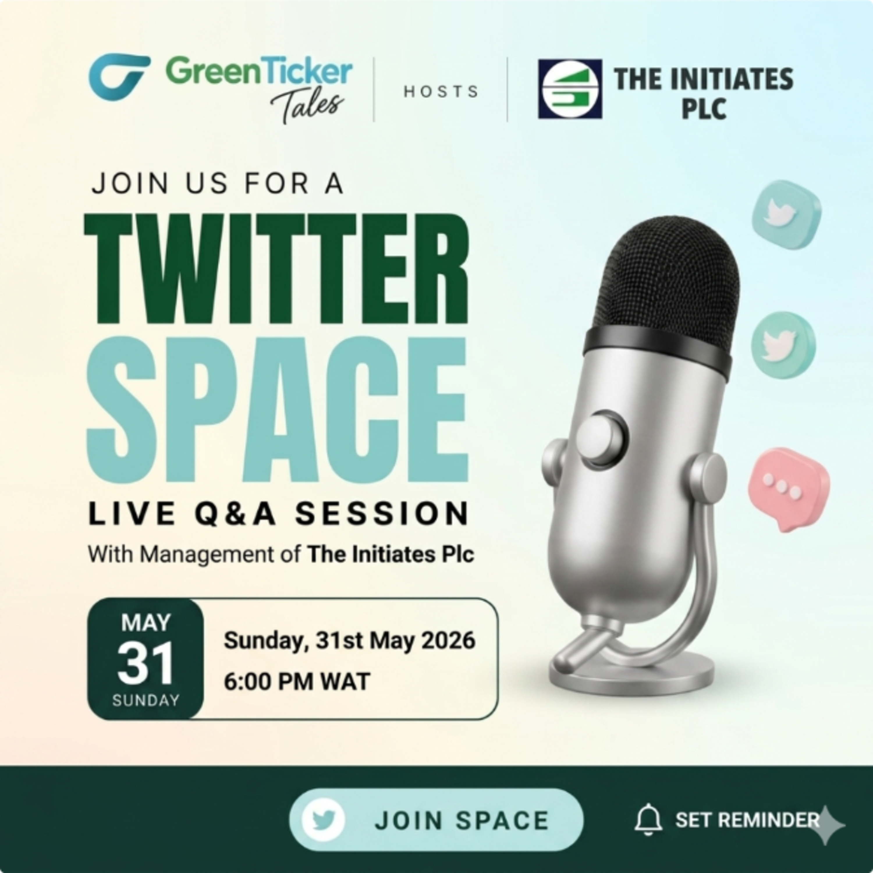 Greenticker Space with the management of The Initiates Plc episode artwork