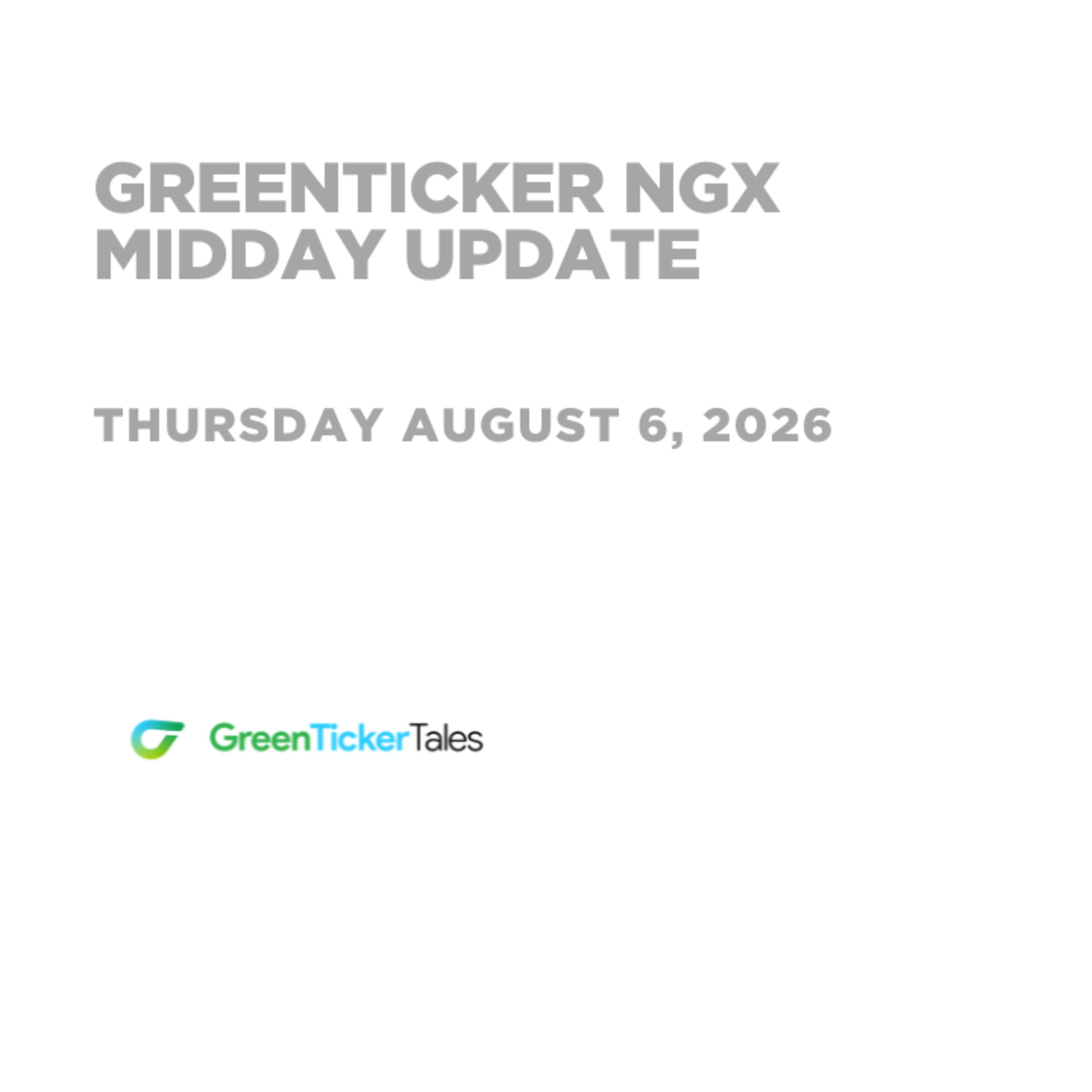 ETI is leading the losers: NGX Midday Update August 6, 2026