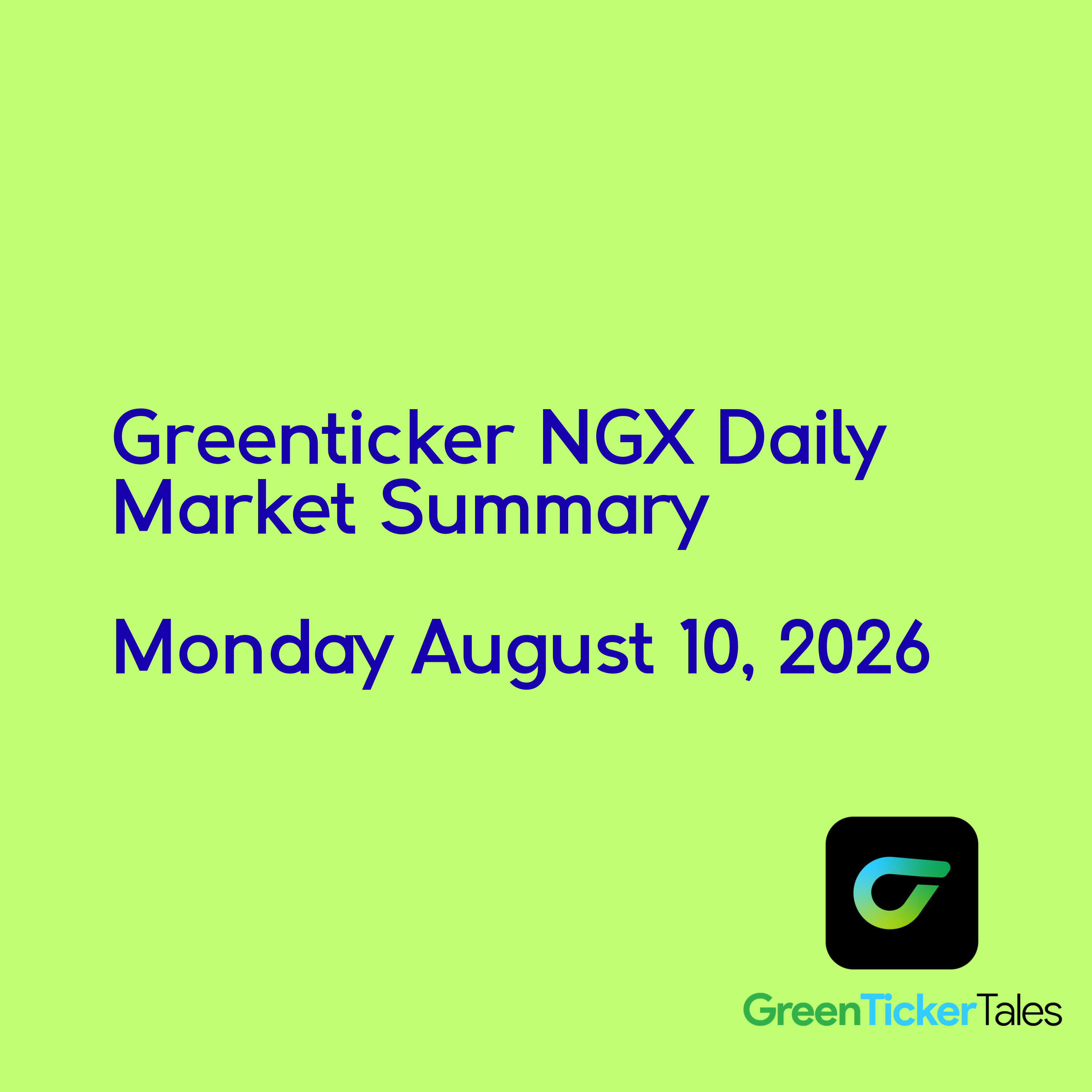 AVA Capital led today's losers: NGX Daily Market Summary August 10, 2026