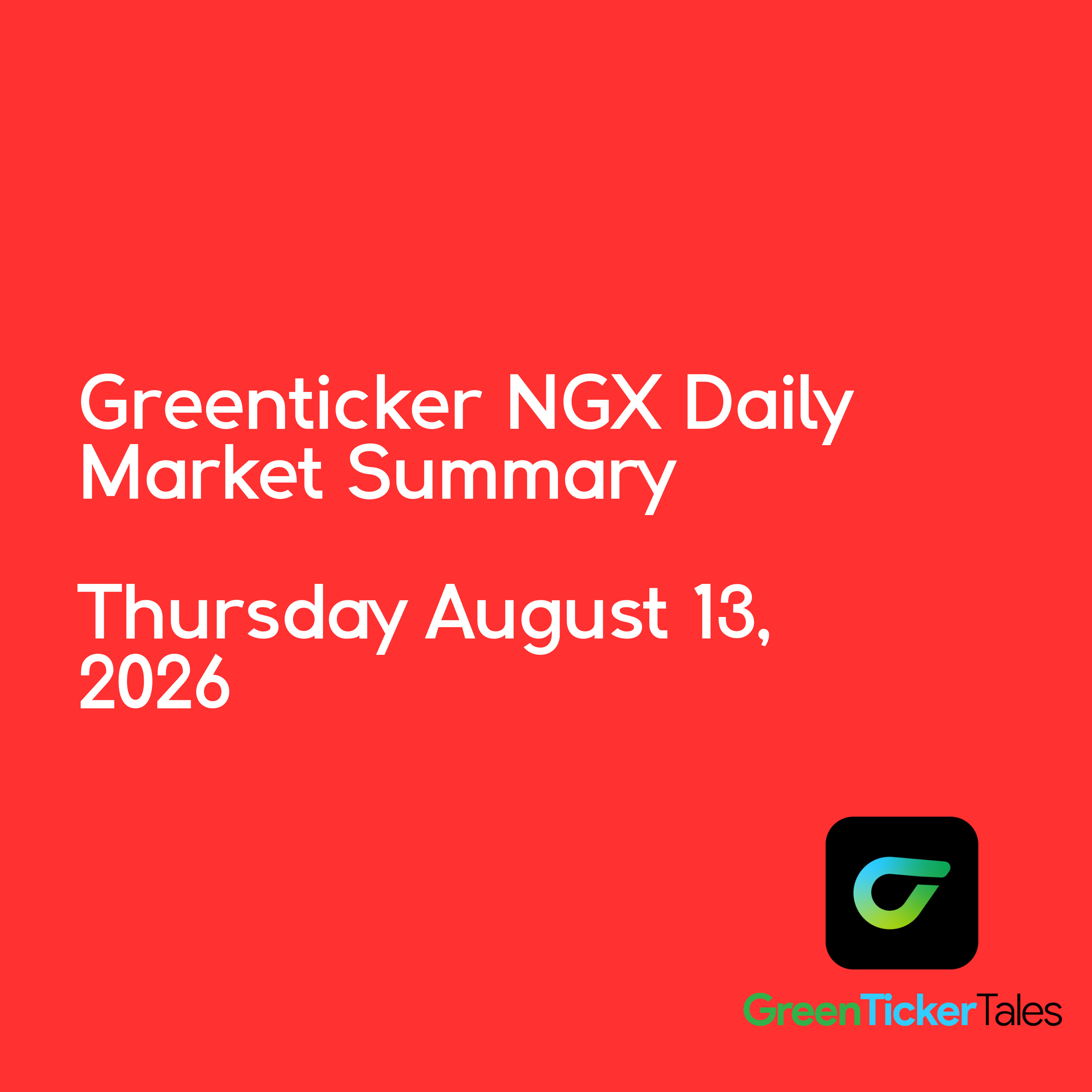 Cornerstone led volume and value traded: Daily Market Summary August 13, 2026