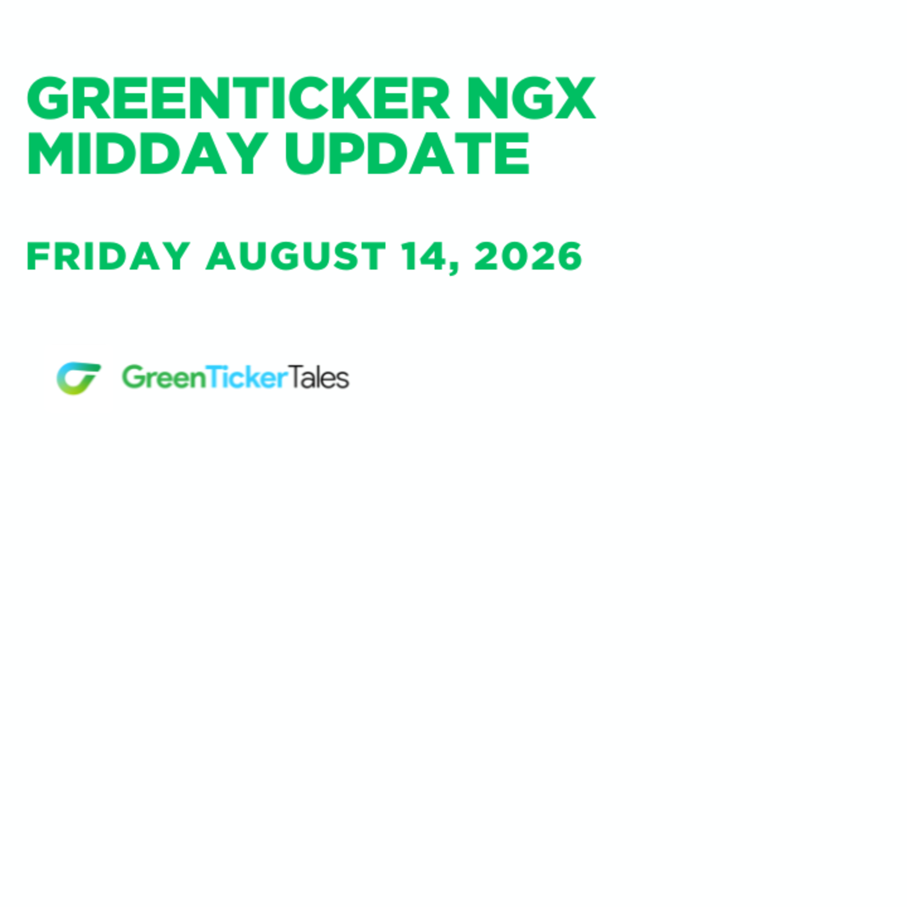 FTGINSURE is leading volume traded: NGX Midday Update Friday July 14, 2026 episode artwork