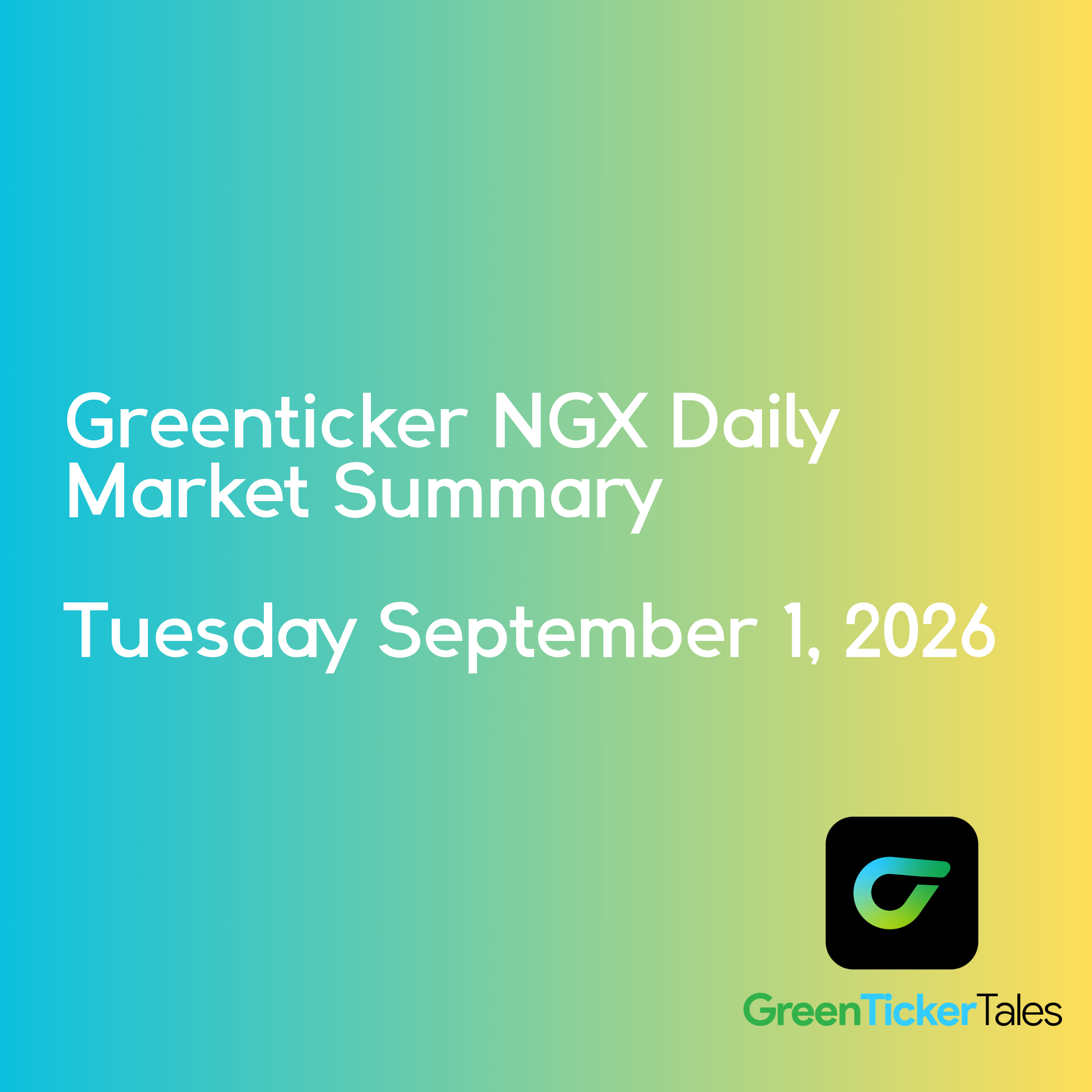 Tripple G led today's losers: NGX Daily Market Summary Tuesday September 1, 2026 episode artwork