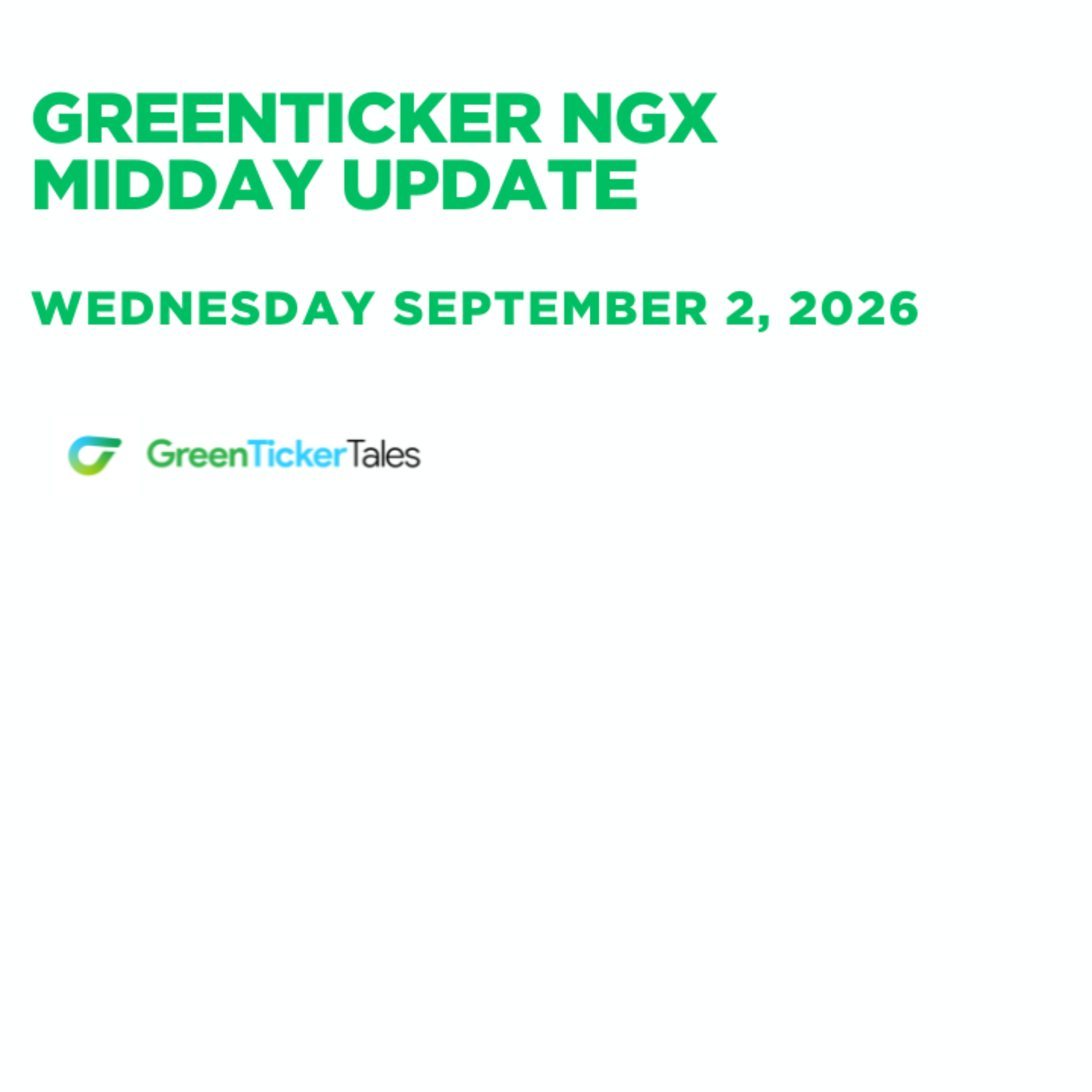 Stanbic IBTC is leading by volume and value traded: NGX Midday Update September 2, 2026 episode artwork