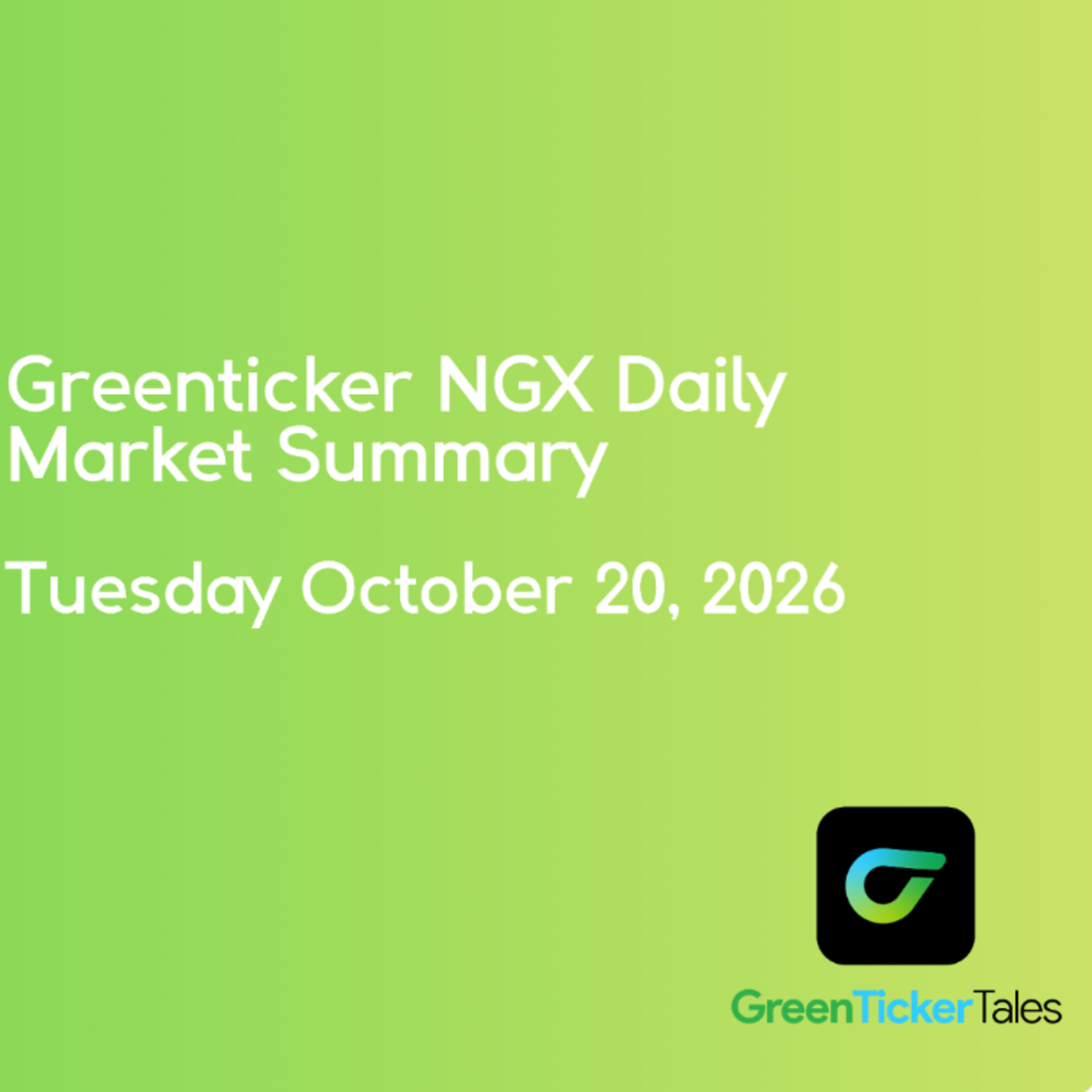 Austin Laz led the gainers: NGX Daily Market Summary Tuesday October 20, 2026 episode artwork
