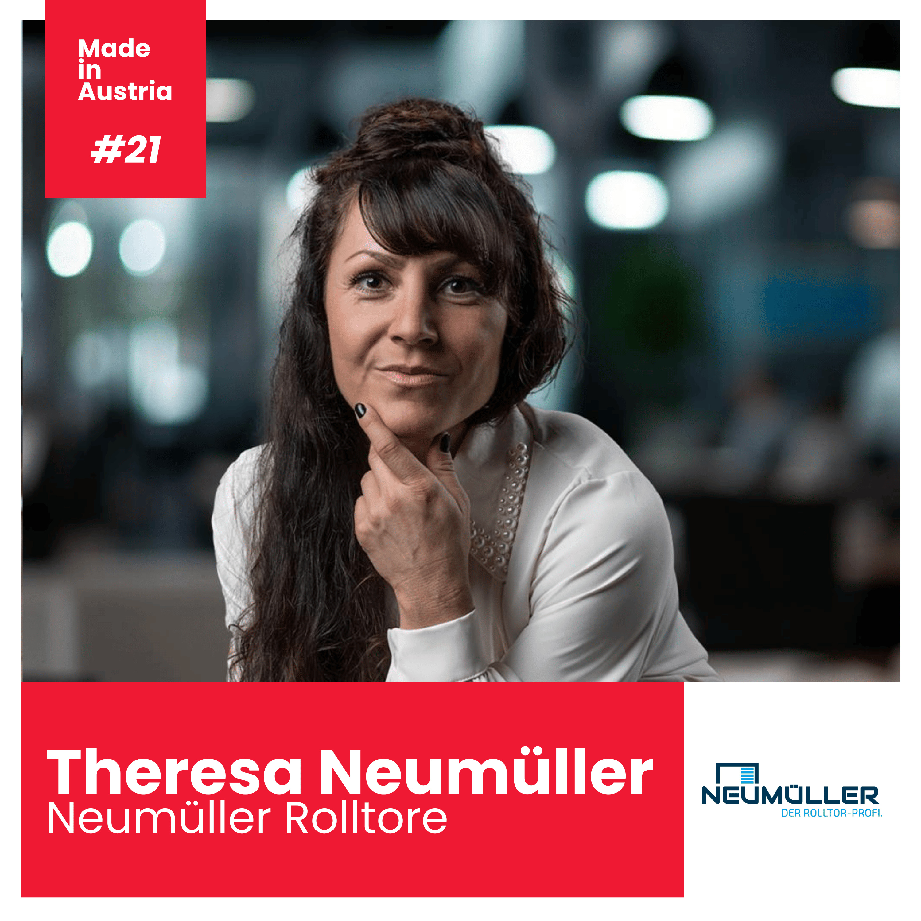 XXL-Rolltore, Helikopter-Montagen & 100 % Eigenfertigung: Mit Theresa Neumüller hinter den Kulissen von Neumüller Toren episode artwork