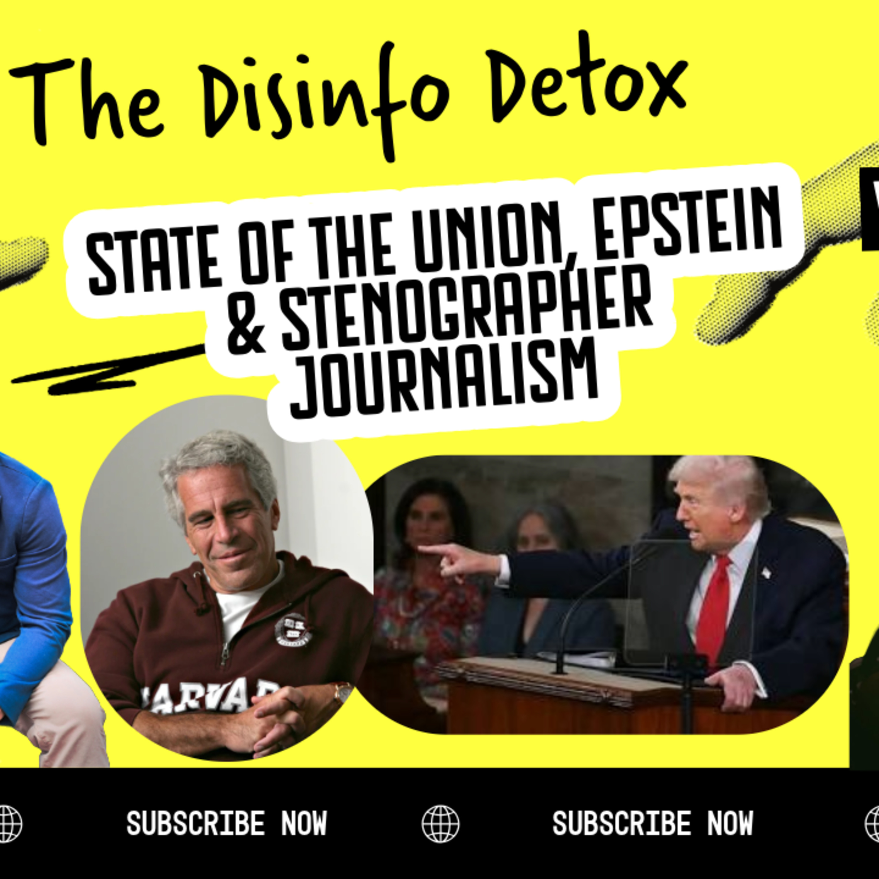 The Stenographer’s Union: SOTU Spectacle and the Epstein Ledger episode artwork