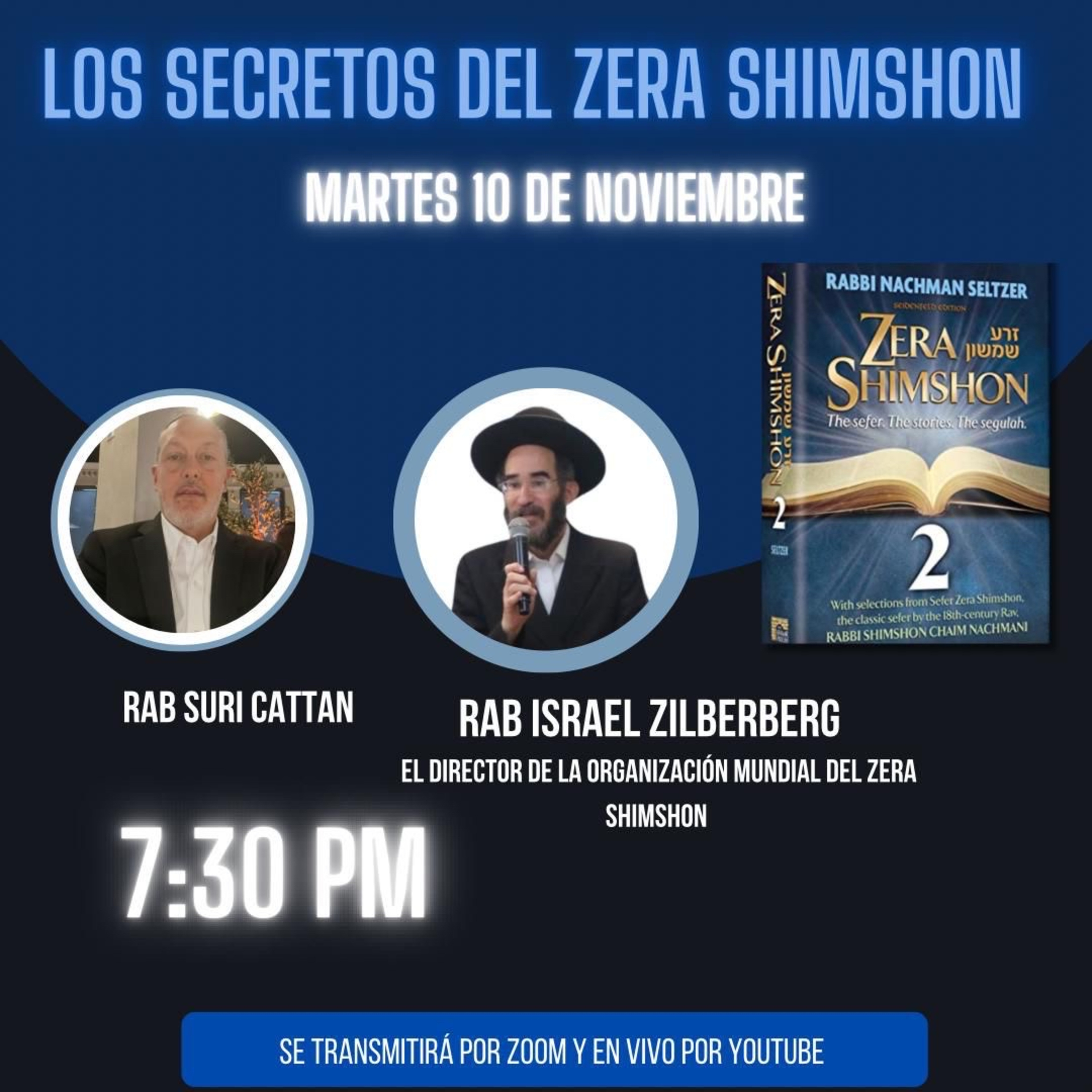 RAB SURI CATTAN- Rab Israel Zilberbeg-Promesas, milagros y sabiduría del Zera Shimshon”