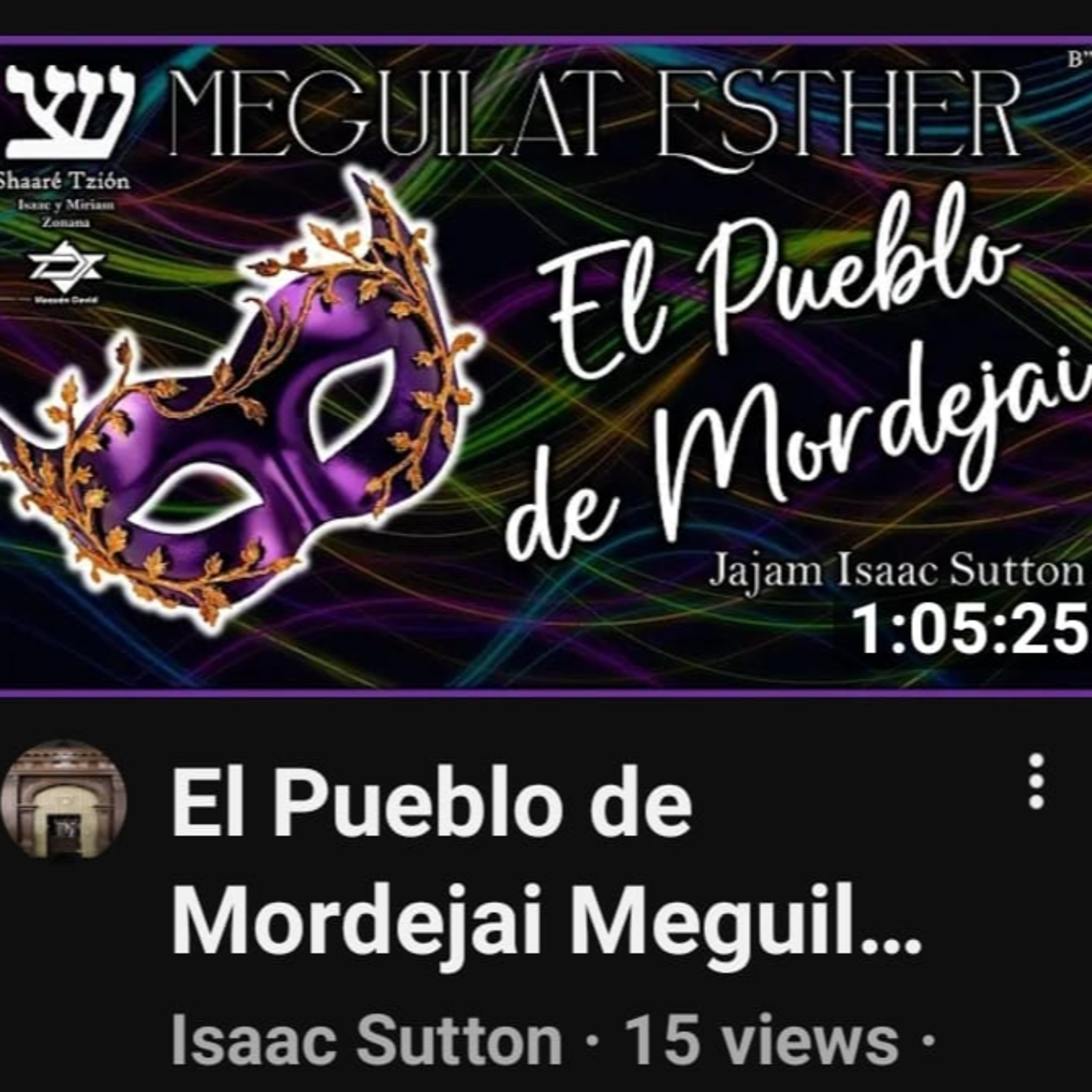 RAB ISAAC SUTTON- El Pueblo de Mordejai Meguilat Esther episode artwork